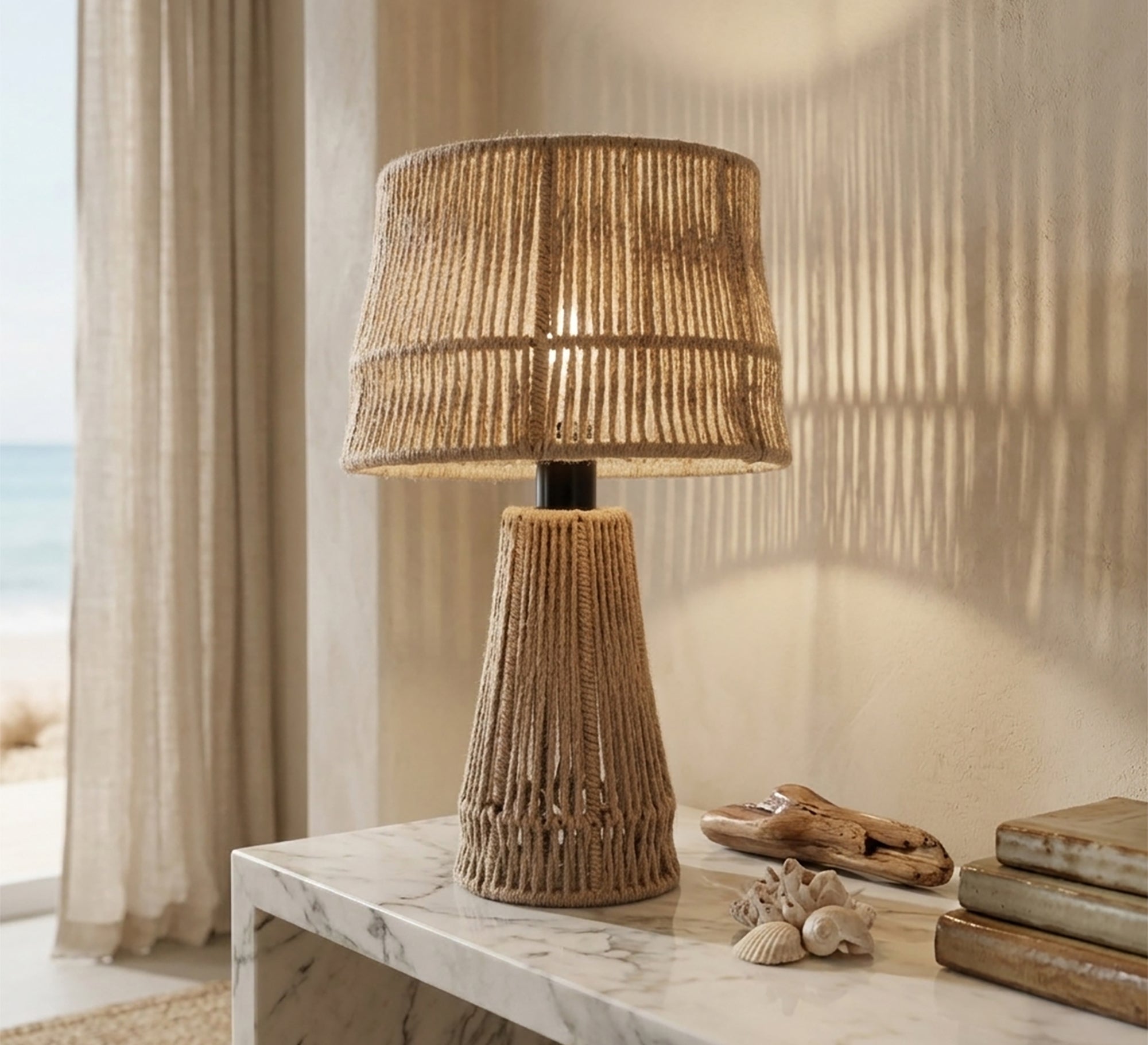 A lampshade for a relaxing coastal atmosphere - Vitrine Furniture - Table lamps