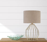 A lampshade with a cylindrical shabouh in beige - Vitrine Furniture - Lighting