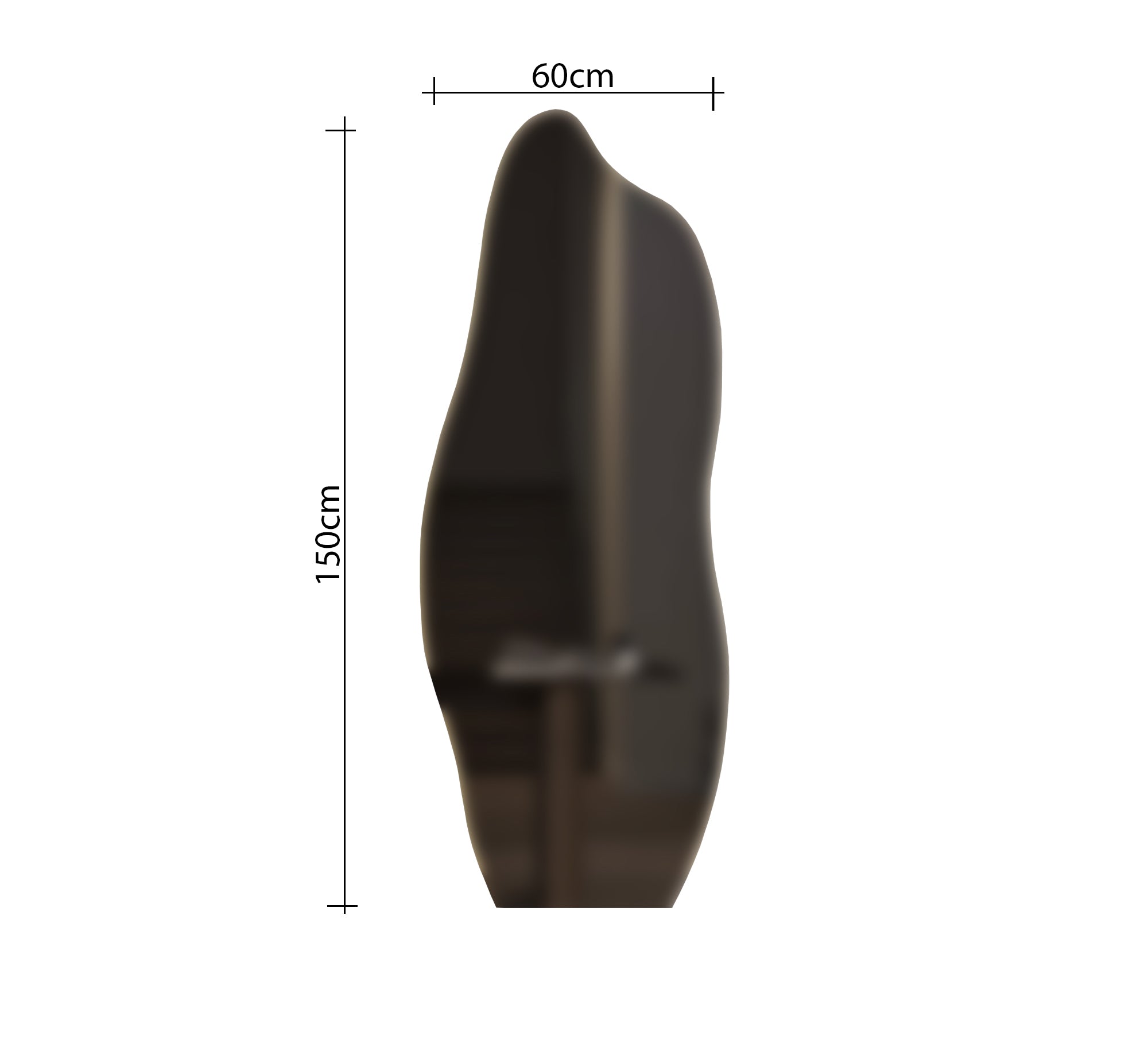 A larg Irregula, fame mirror - Vitrine Furniture - Décor