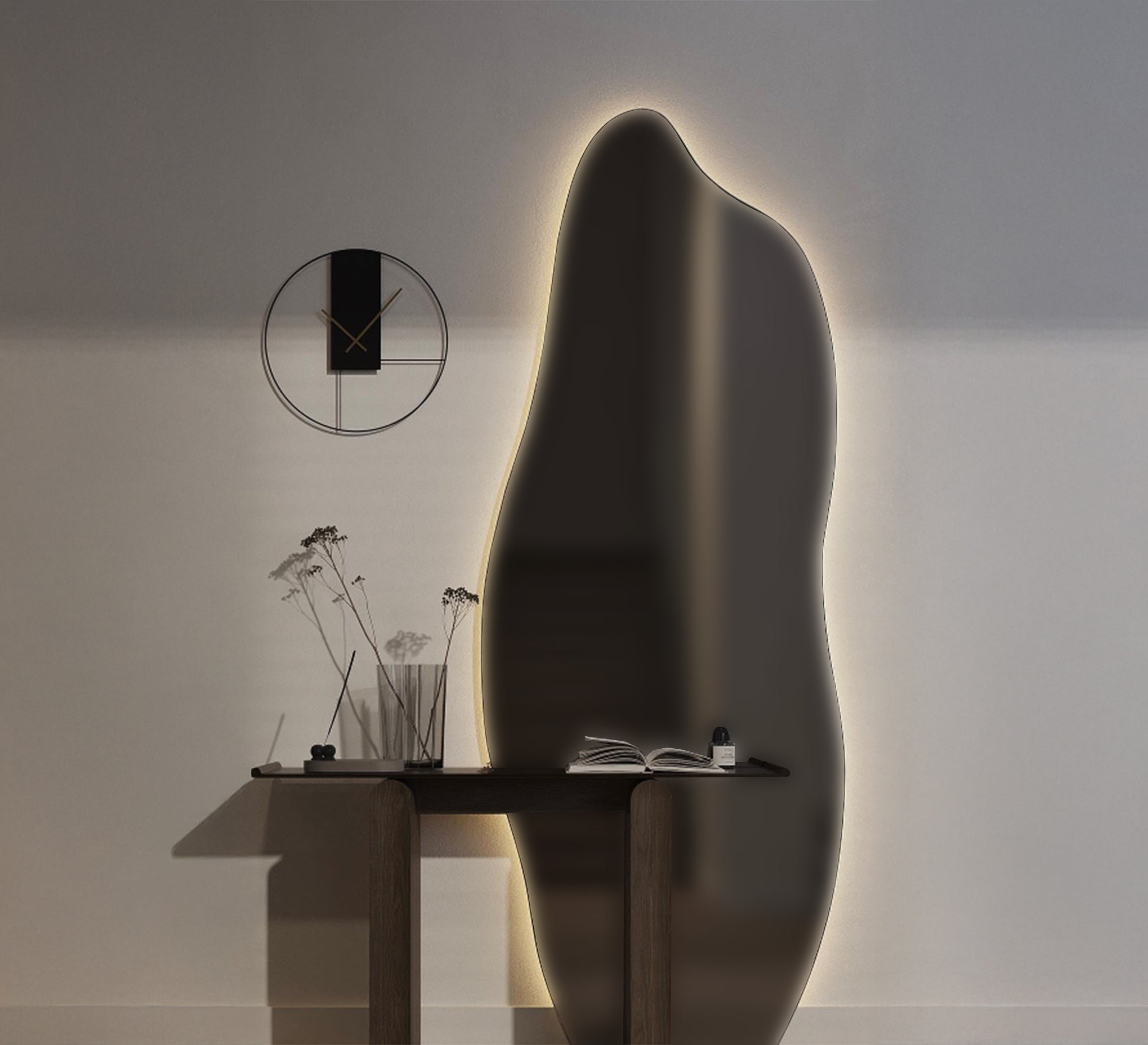 A larg Irregula, fame mirror - Vitrine Furniture - Décor