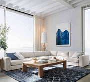 A large off - white corner - Vitrine Furniture - L - shape sofa set