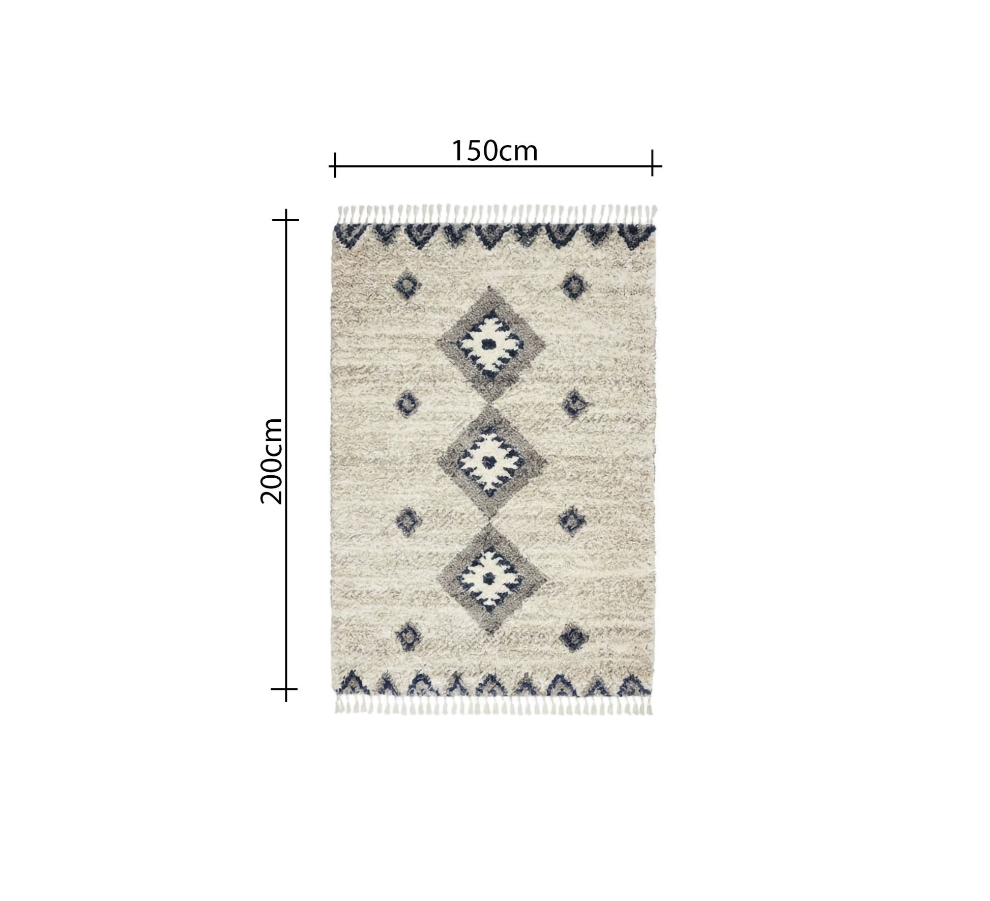 A light gray rug with diamond patterns. - Vitrine Furniture - Accessories