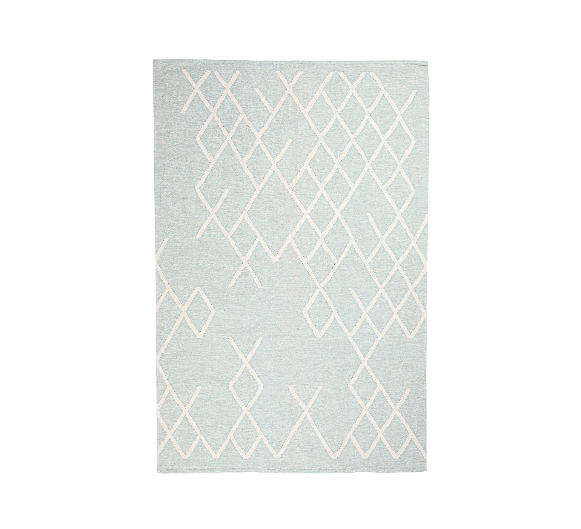 A light, modern, and minimalist rug with contrasting diamond patterns - Vitrine Furniture - Accessories