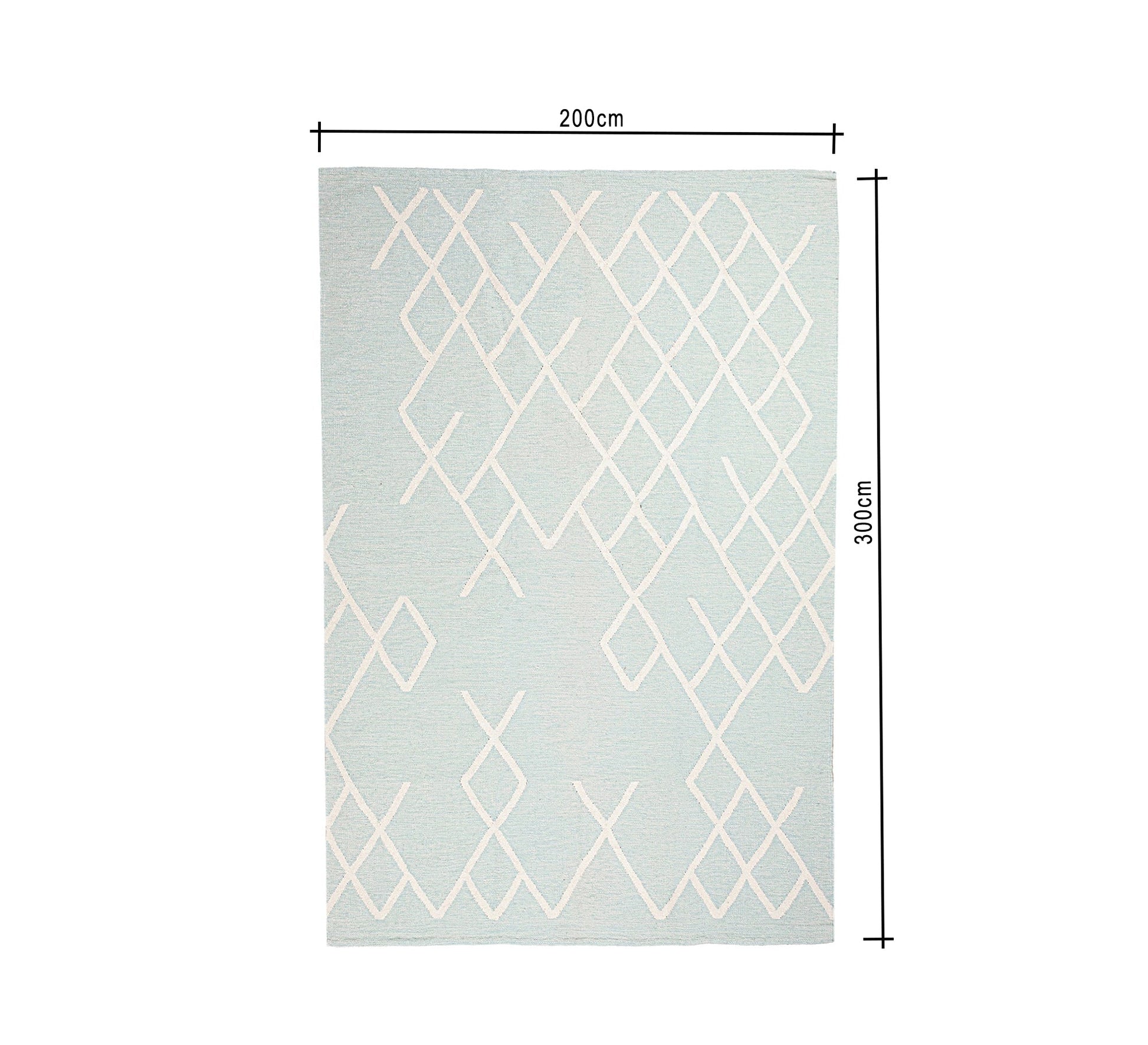 A light, modern, and minimalist rug with contrasting diamond patterns - Vitrine Furniture - Accessories