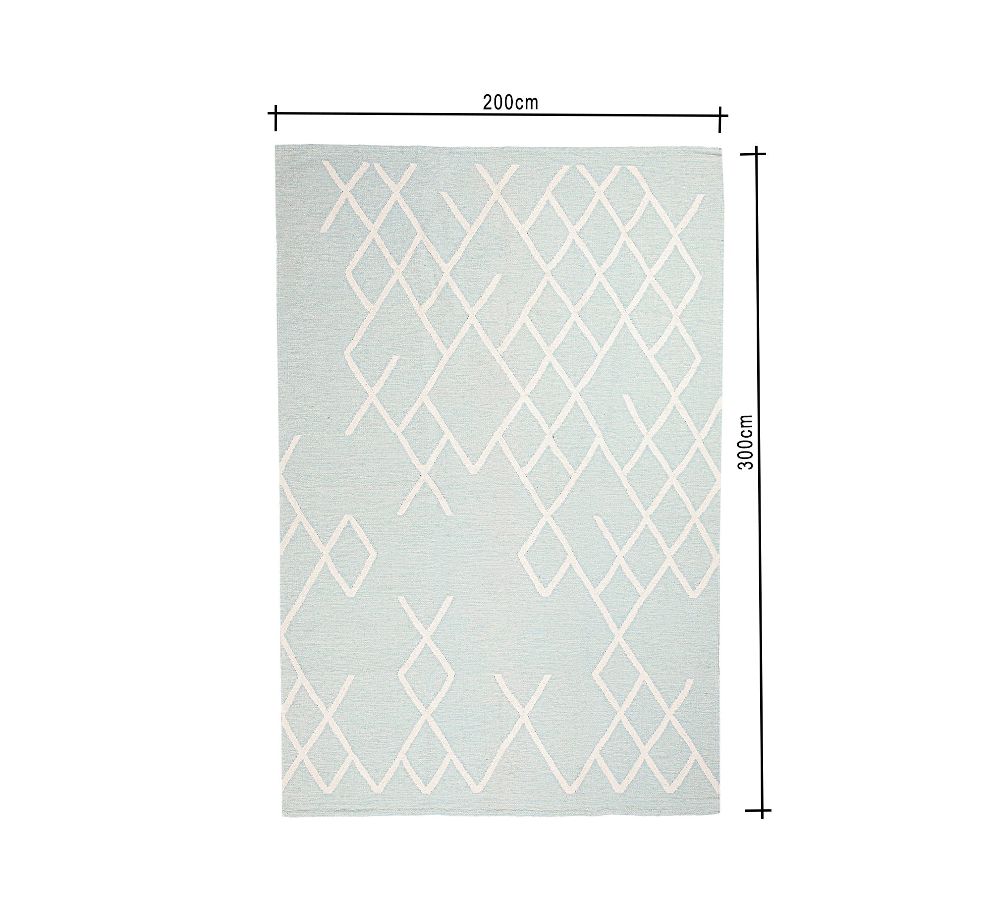 A light, modern, and minimalist rug with contrasting diamond patterns - Vitrine Furniture - Accessories