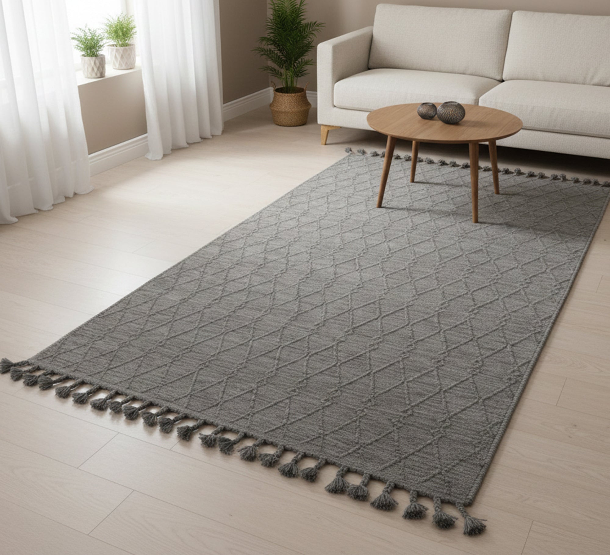 A luxurious dark gray rug - Vitrine Furniture - Accessories