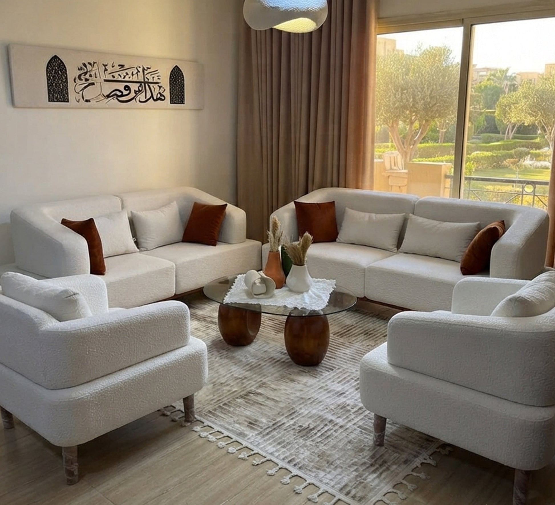 A luxurious sofa set with a modern and comfortable design - Vitrine Furniture - Living Room Sets