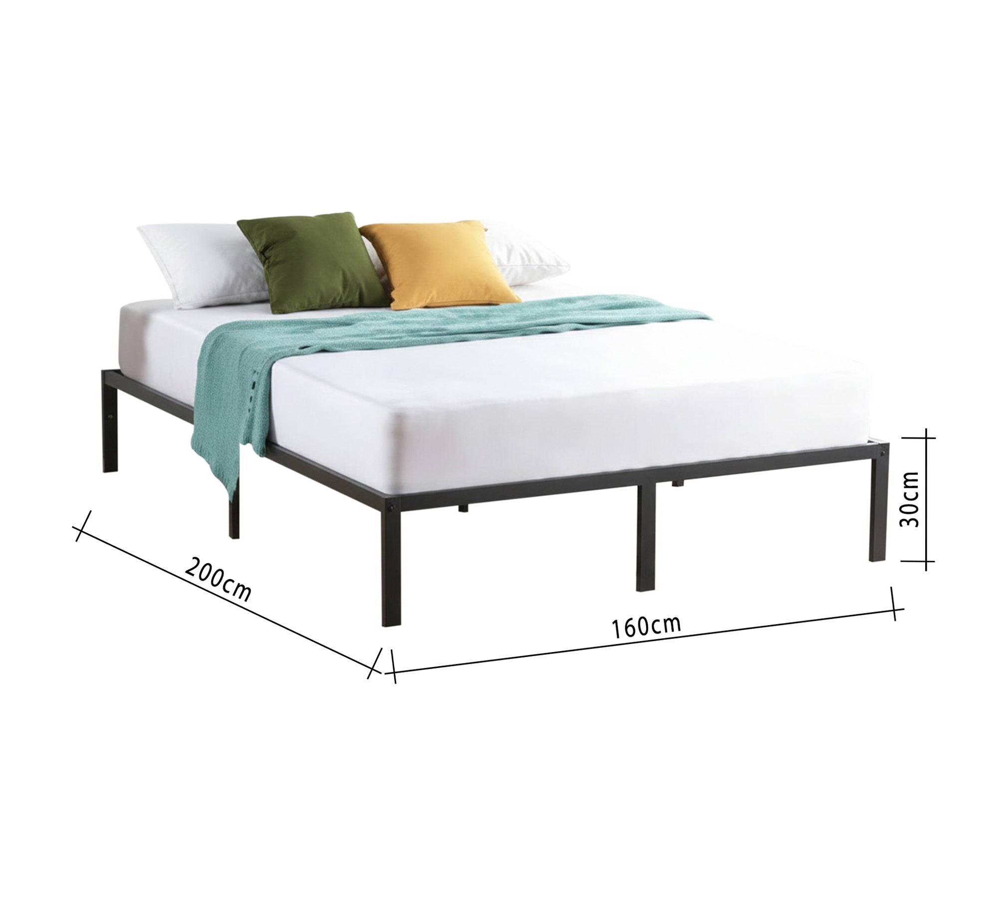 A metal bed with a simple and modern design - Vitrine Furniture - Furniture