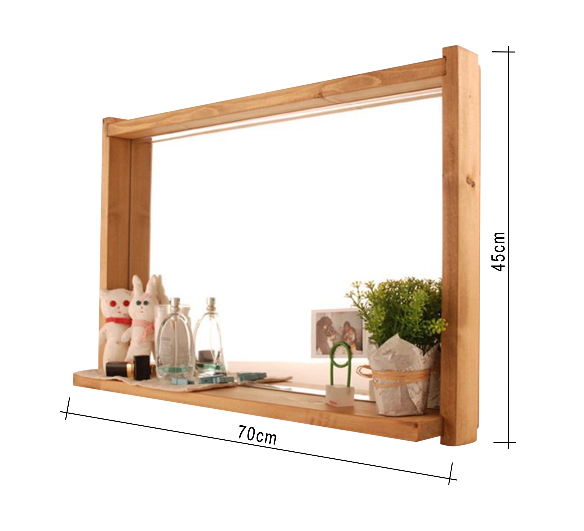 A mirror for the home entrance with a decorative shelf - Vitrine Furniture - Décor