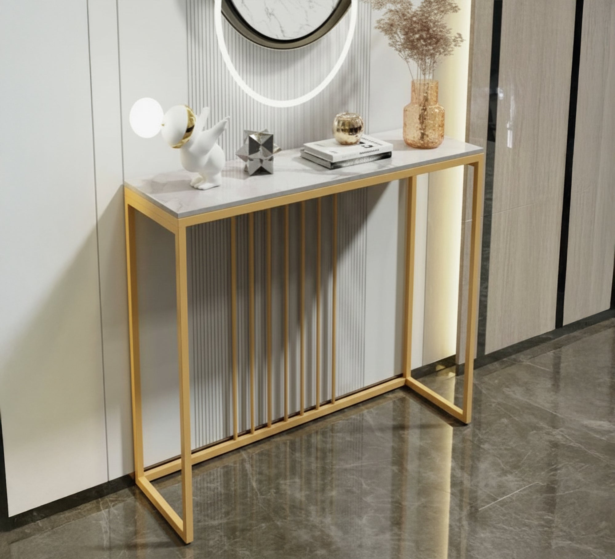 A modern console adorned with luxurious marble - Vitrine Furniture - Furniture