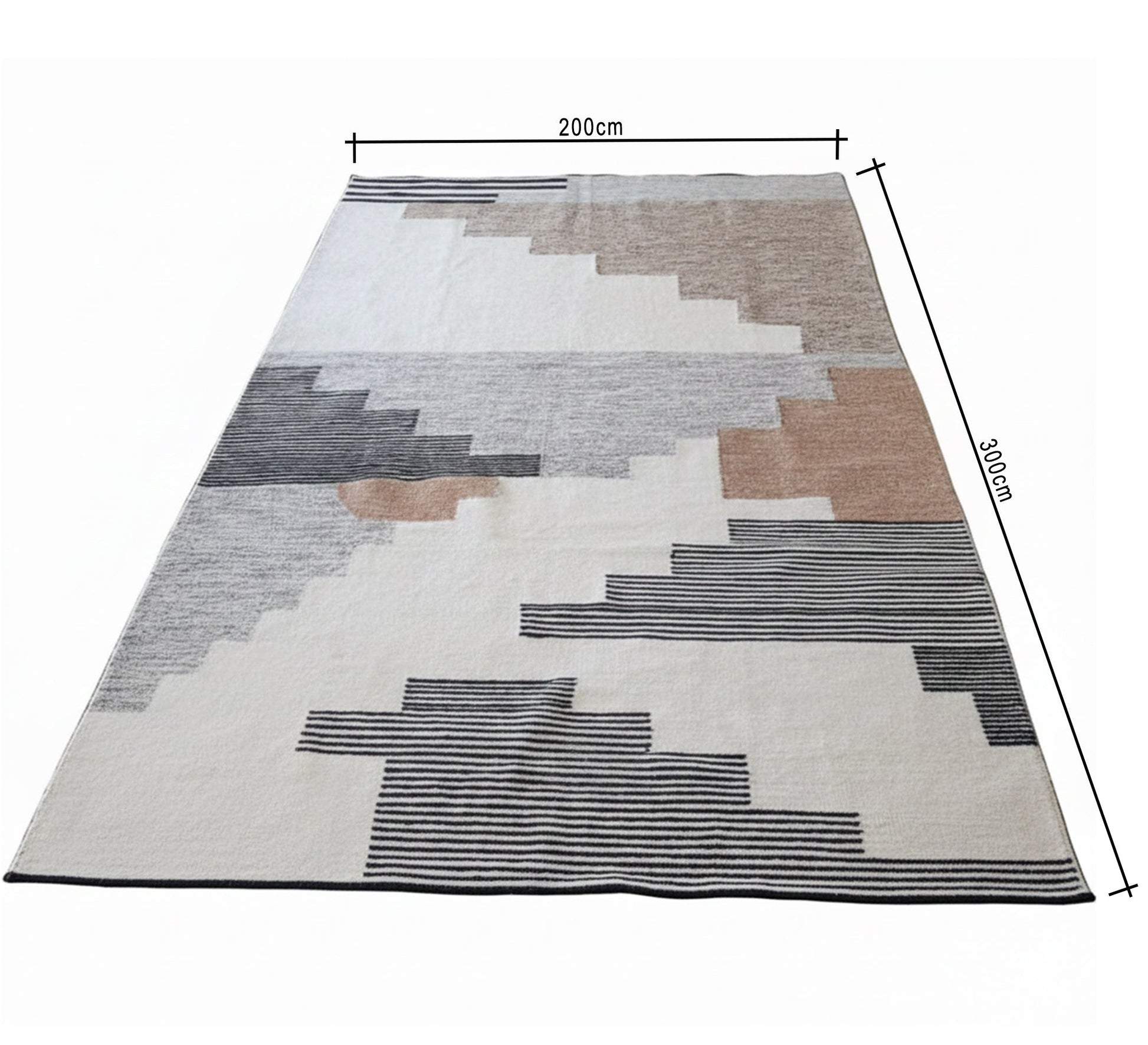 A multi - colored rug with a distinctive gradient pattern - Vitrine Furniture - Accessories