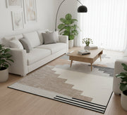 A multi - colored rug with a distinctive gradient pattern - Vitrine Furniture - Accessories