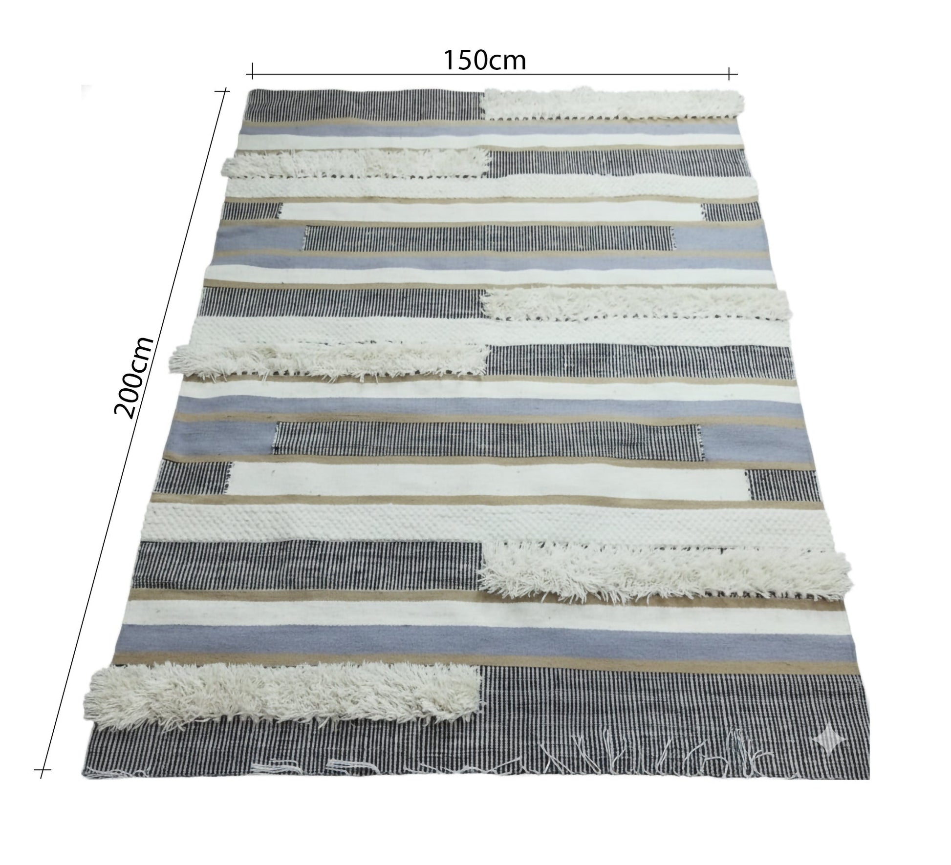 A multi - colored woven rug - Vitrine Furniture - Accessories