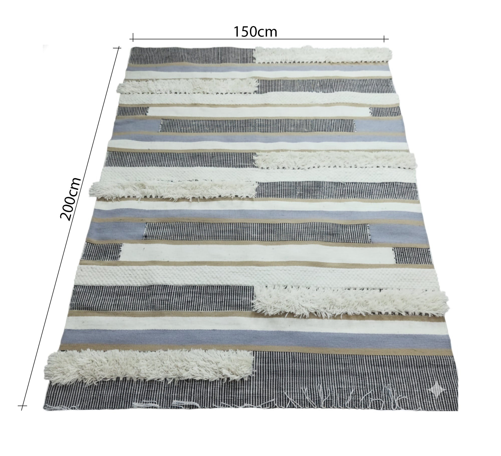 A multi - colored woven rug - Vitrine Furniture - Accessories