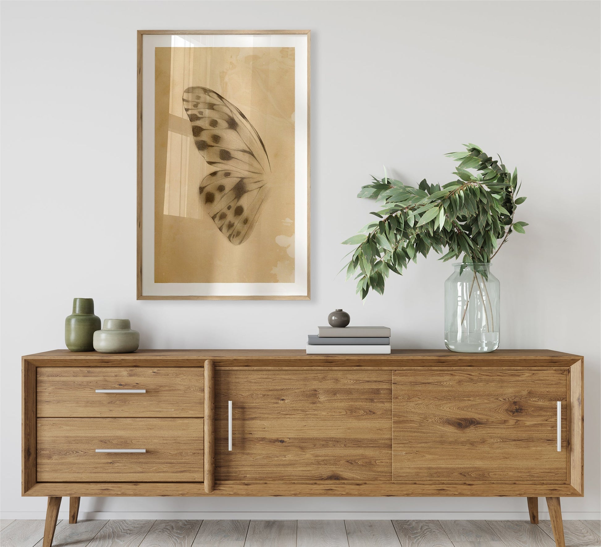 A painting of a butterfly wing - Vitrine Furniture - Décor