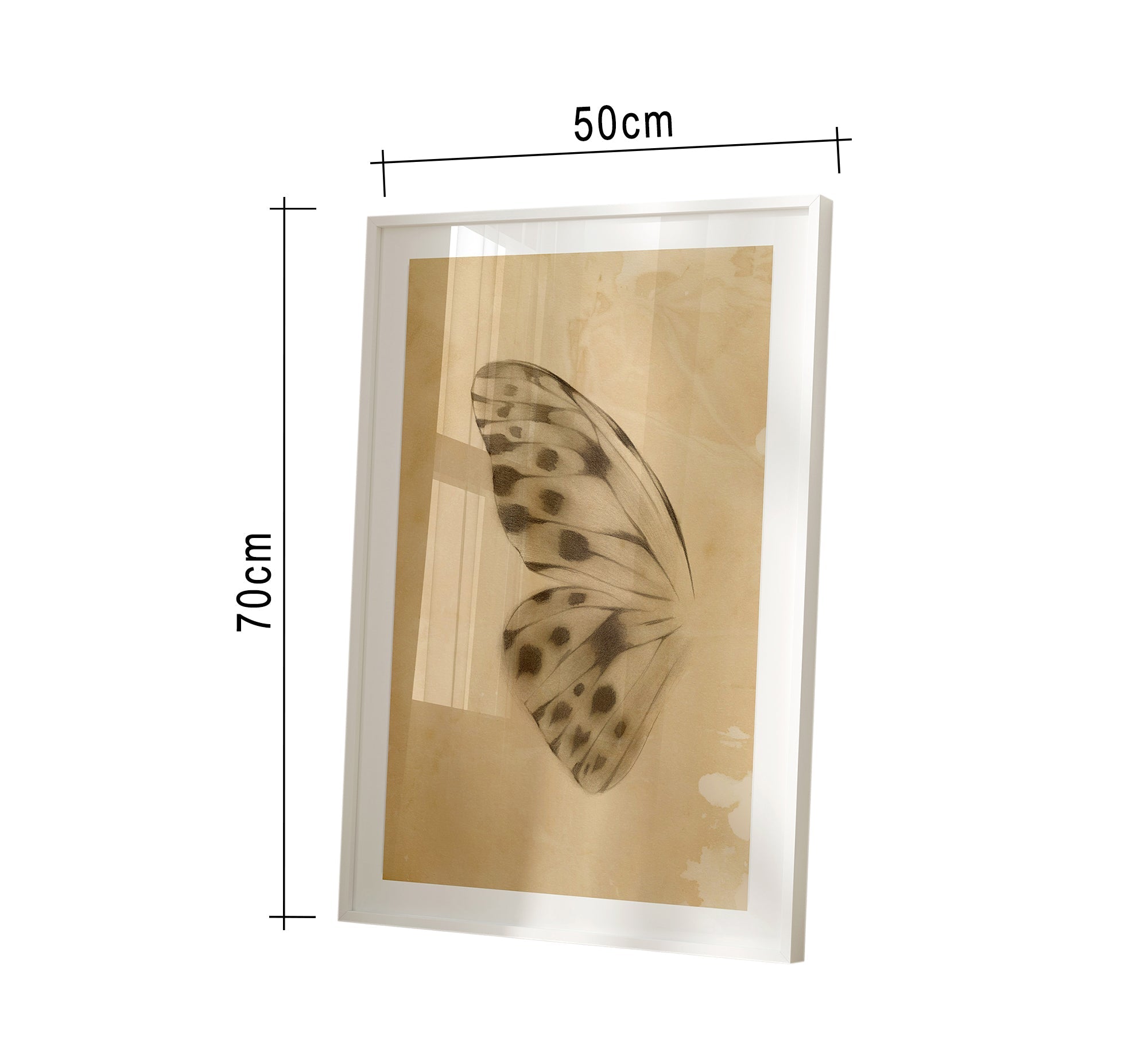 A painting of a small butterfly's wing - Vitrine Furniture - Décor