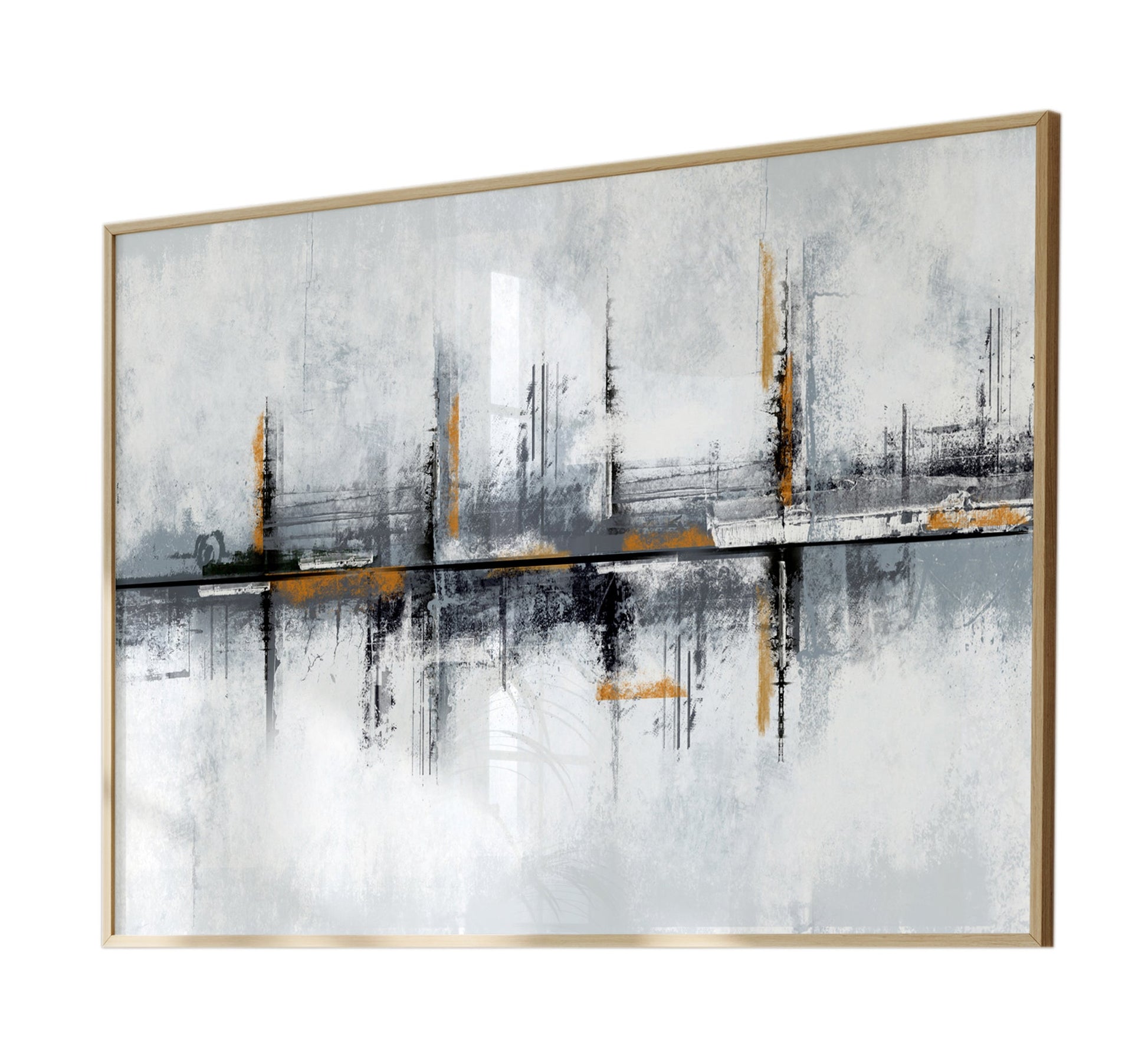 A painting of the shadows of houses on the surface of the water - Vitrine Furniture - Décor
