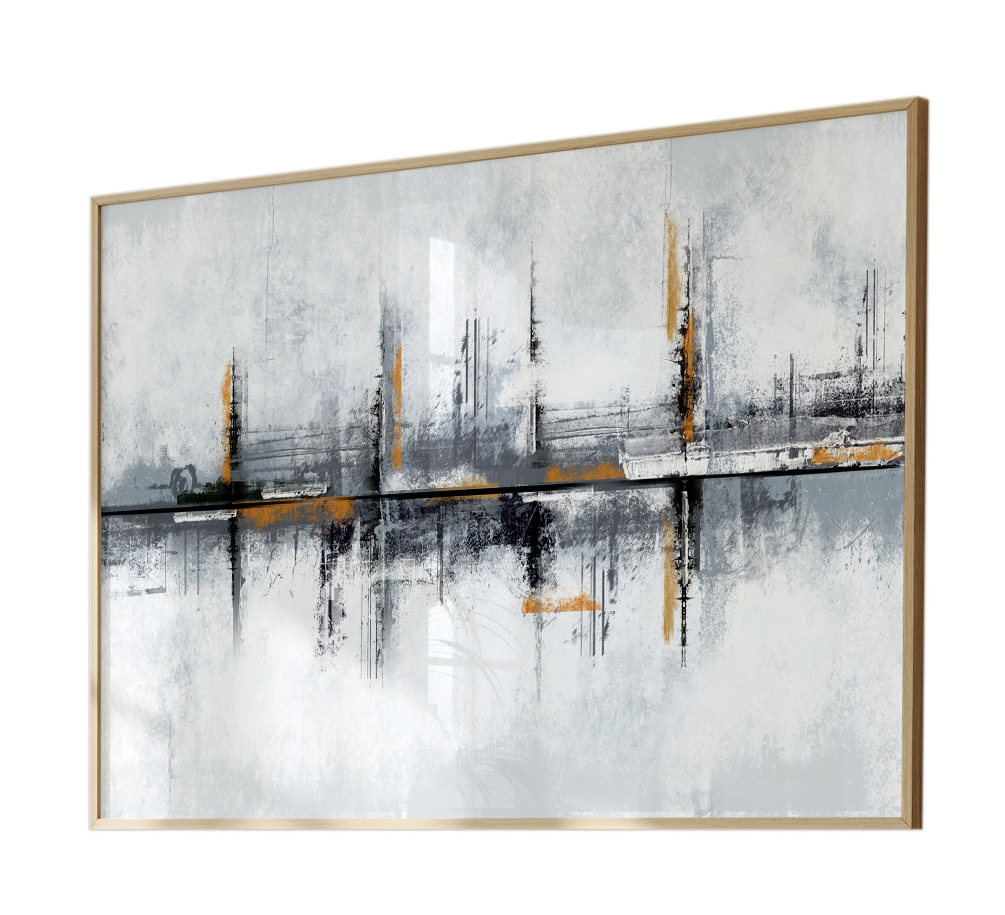 A painting of the shadows of houses on the surface of the water - Vitrine Furniture - Décor