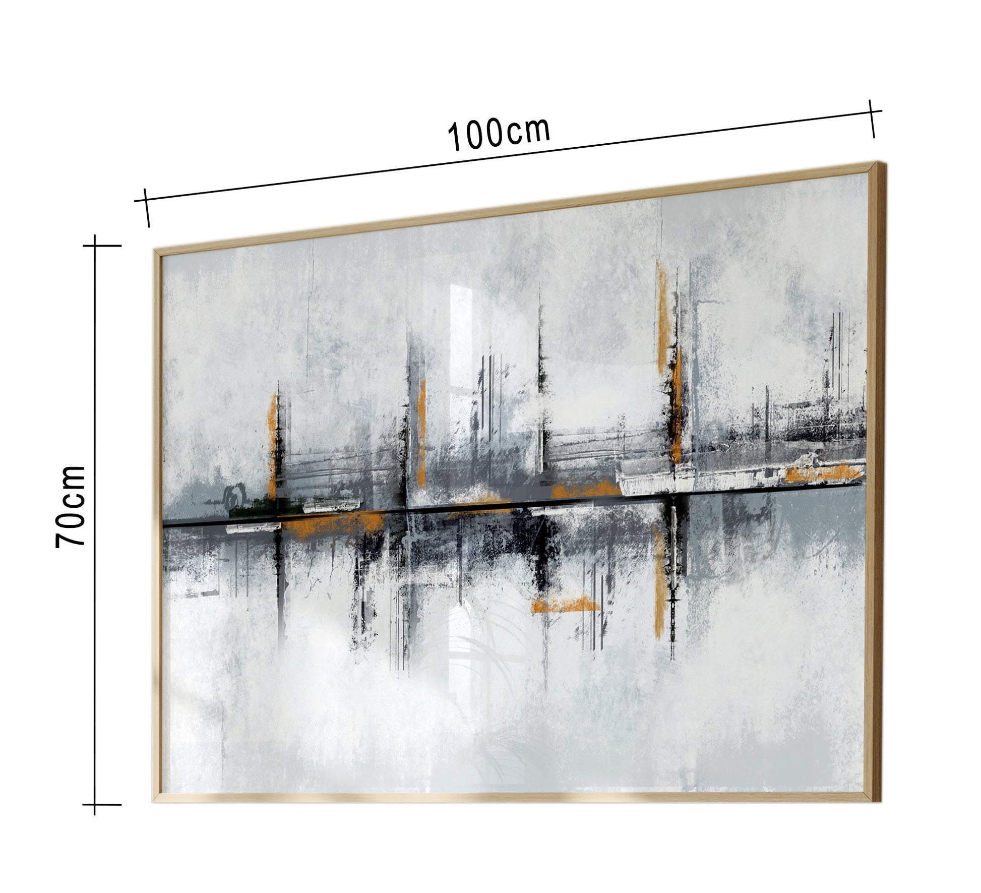 A painting of the shadows of houses on the surface of the water - Vitrine Furniture - Décor