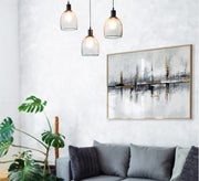 A painting of the shadows of houses on the surface of the water - Vitrine Furniture - Décor