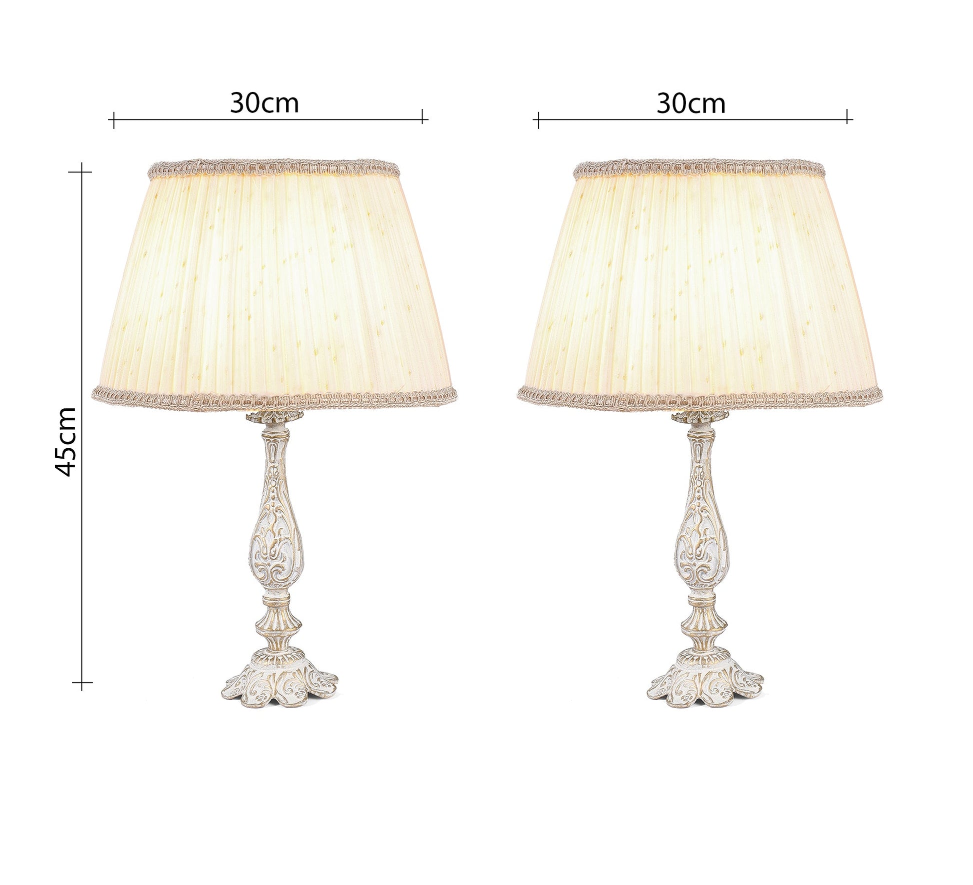 A pair of sculpted lamps for accent lighting. - Vitrine Furniture - Lighting