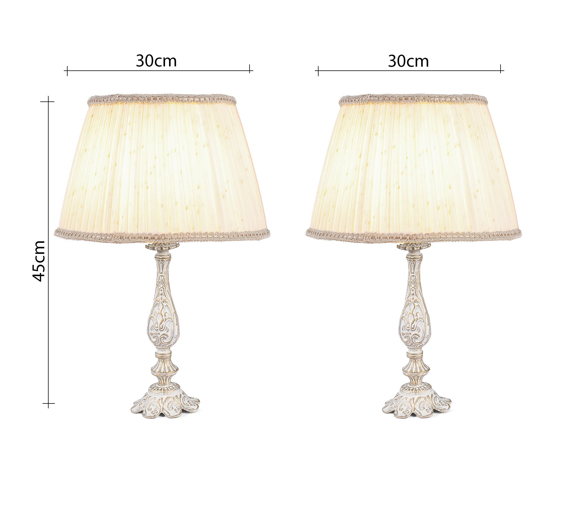 A pair of sculpted lamps for accent lighting. - Vitrine Furniture - Lighting