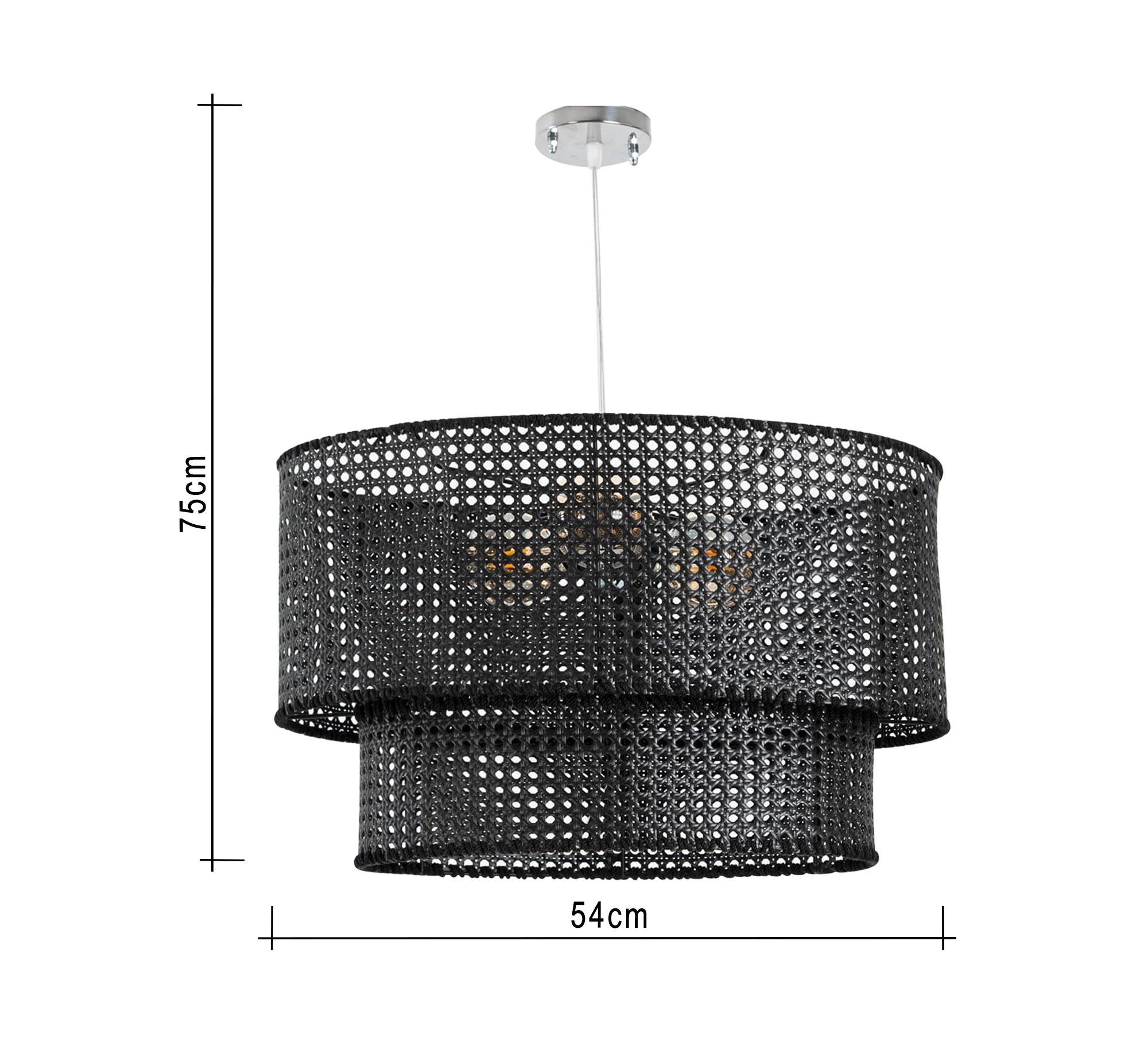 A pendant ceiling lamp in an attractive black color. - Vitrine Furniture - Lighting