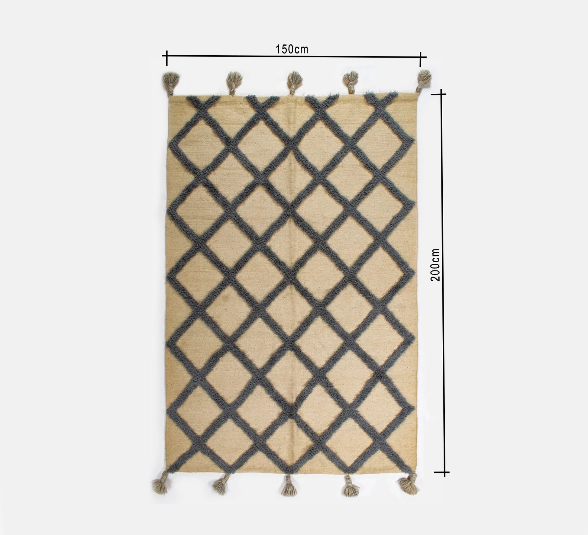 A playful and elegant bohemian rug with bright stripes and patterns - Vitrine Furniture - Accessories