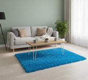 A plush pile rug in cheerful blue. - Vitrine Furniture - Accessories