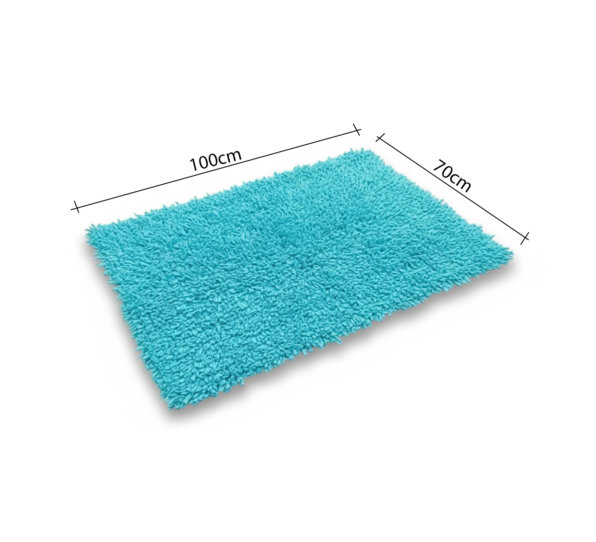 A plush pile rug in cheerful light blue. - Vitrine Furniture - Accessories