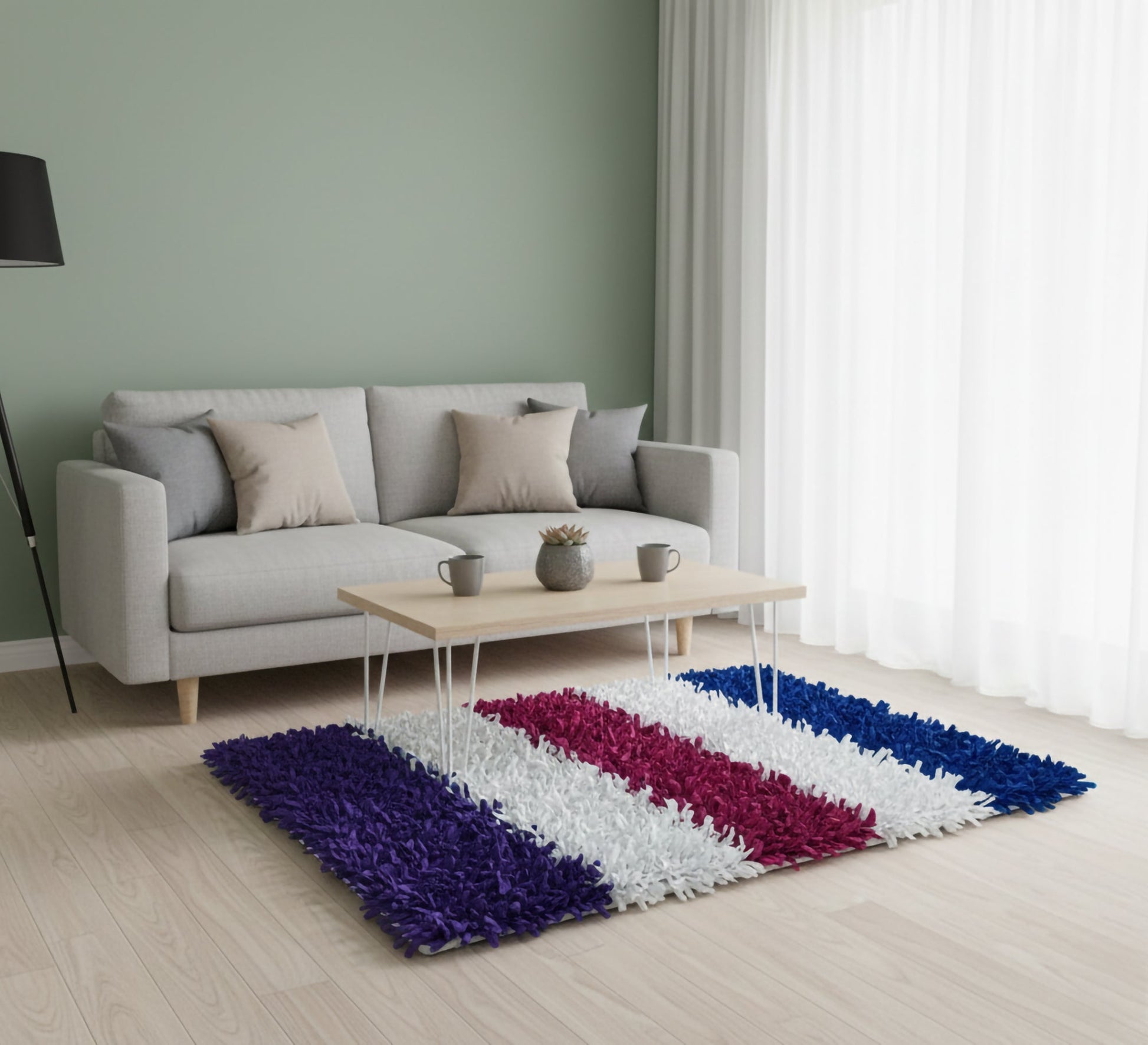 A plush pile rug in multiple cheerful colors. - Vitrine Furniture - Accessories