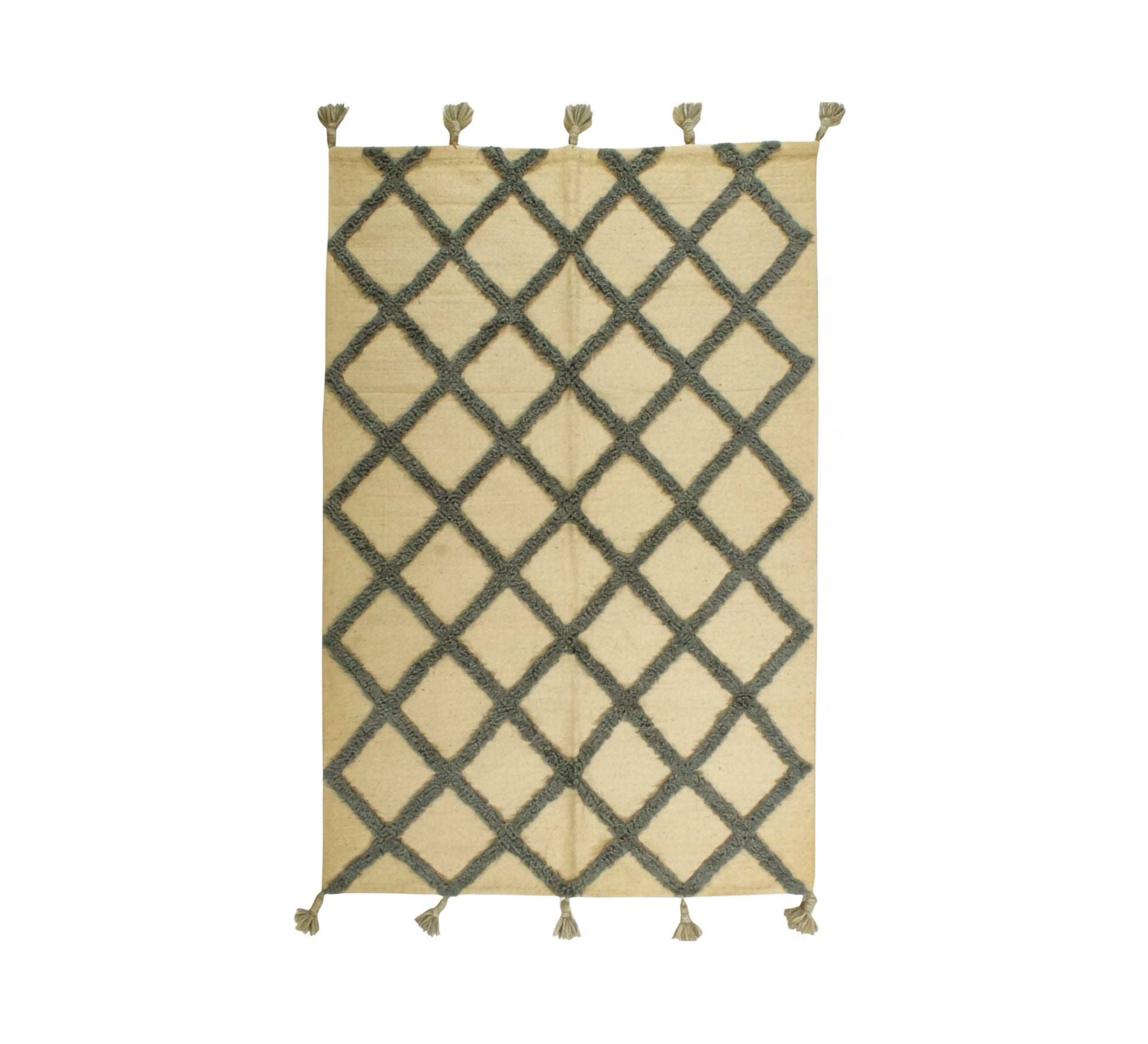 A plush pile rug with a diamond pattern. - Vitrine Furniture - Accessories