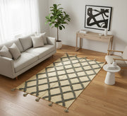 A plush pile rug with a diamond pattern. - Vitrine Furniture - Accessories