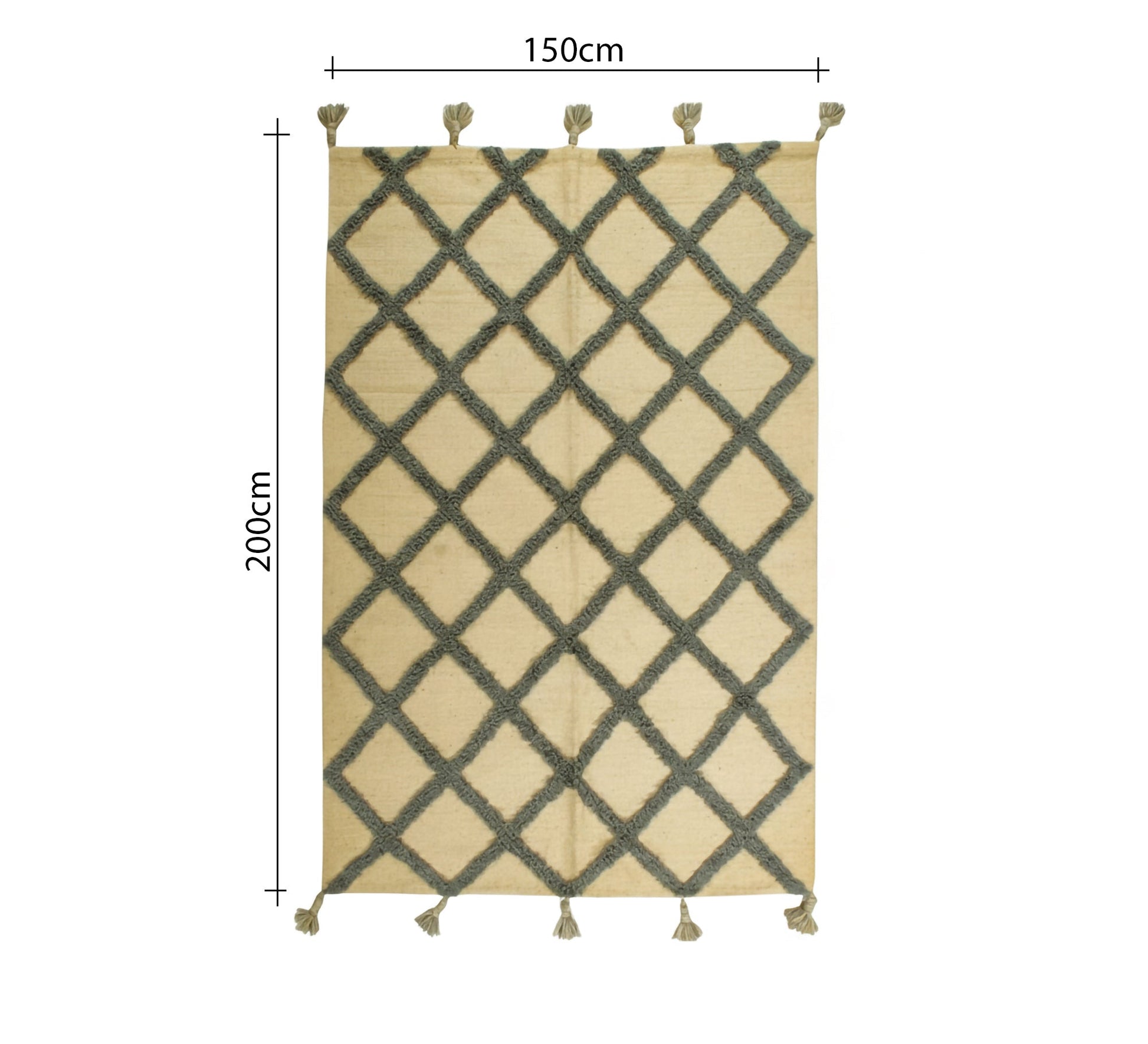 A plush pile rug with a diamond pattern. - Vitrine Furniture - Accessories