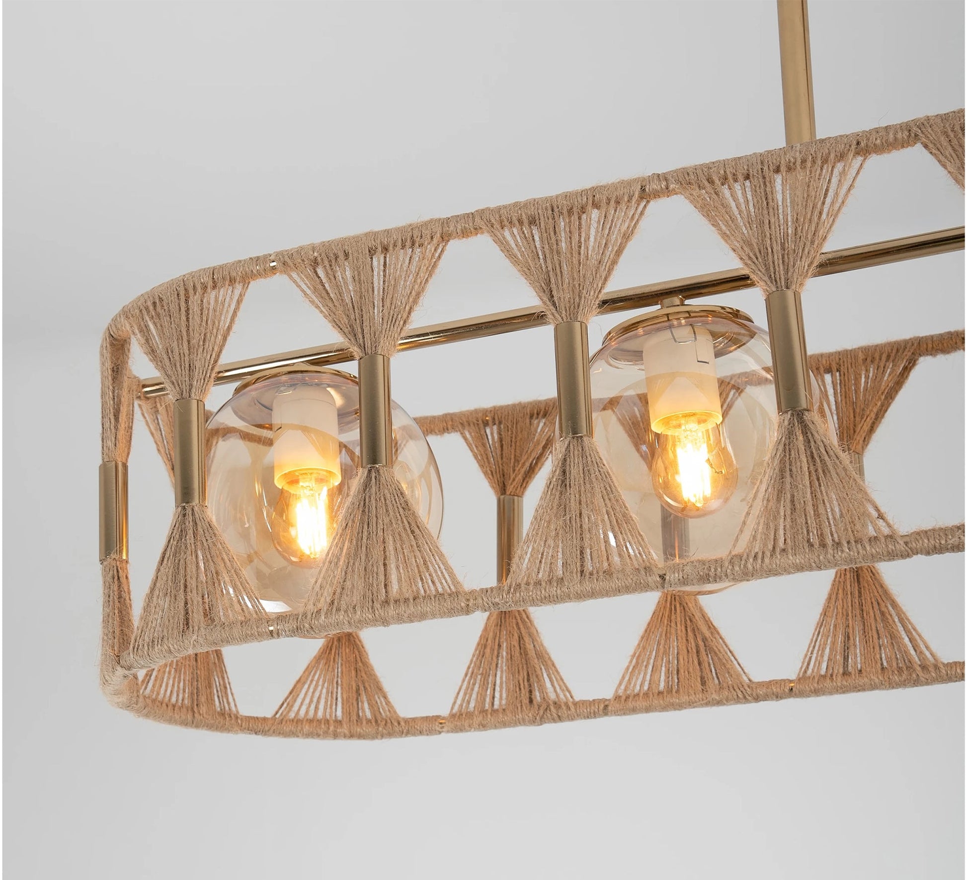 A rectangular chandelier with a geometric design - Vitrine Furniture - Ceiling lights
