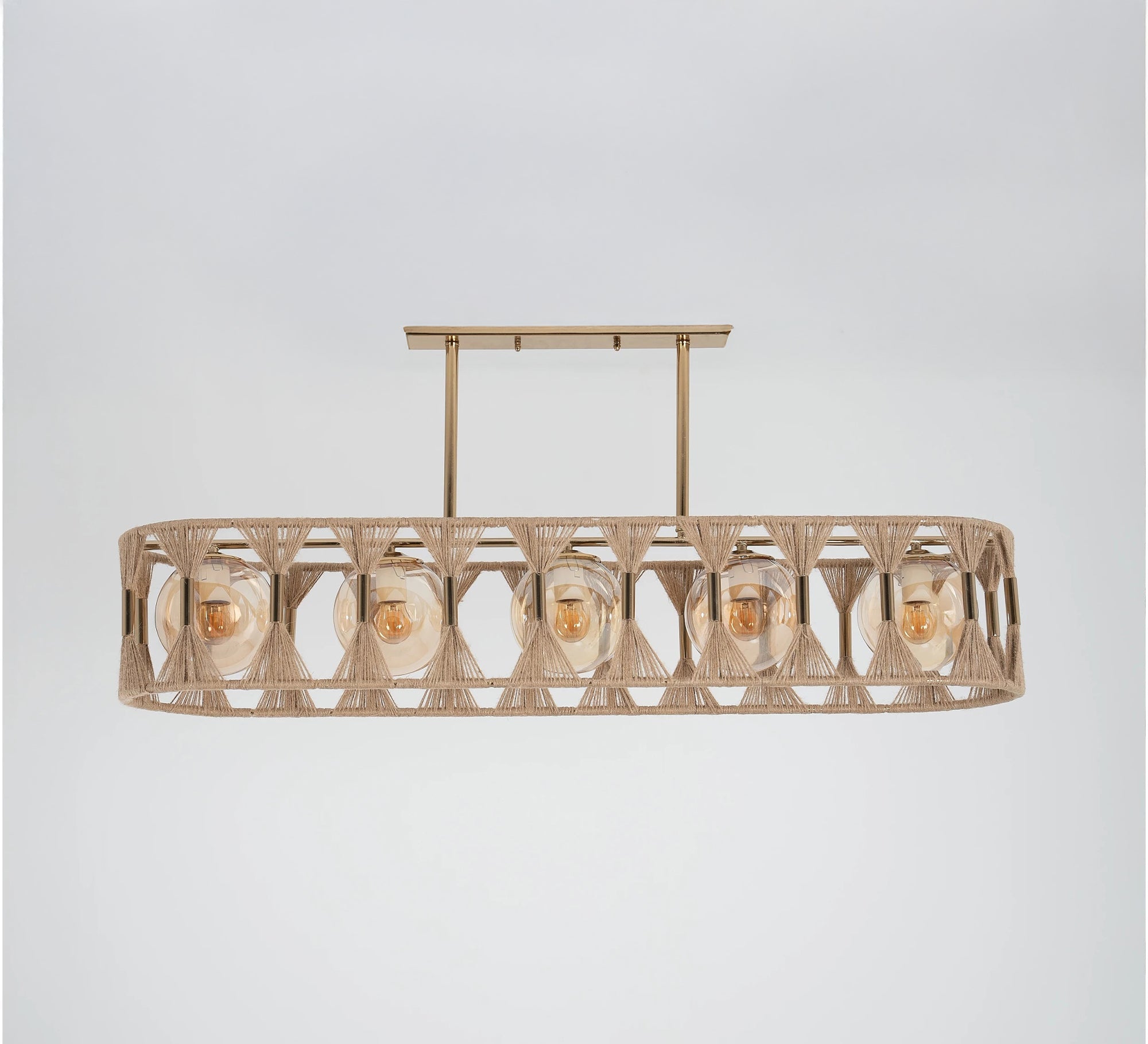 A rectangular chandelier with a geometric design - Vitrine Furniture - Ceiling lights