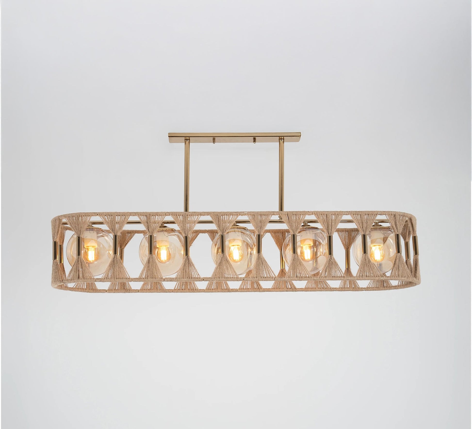 A rectangular chandelier with a geometric design - Vitrine Furniture - Ceiling lights