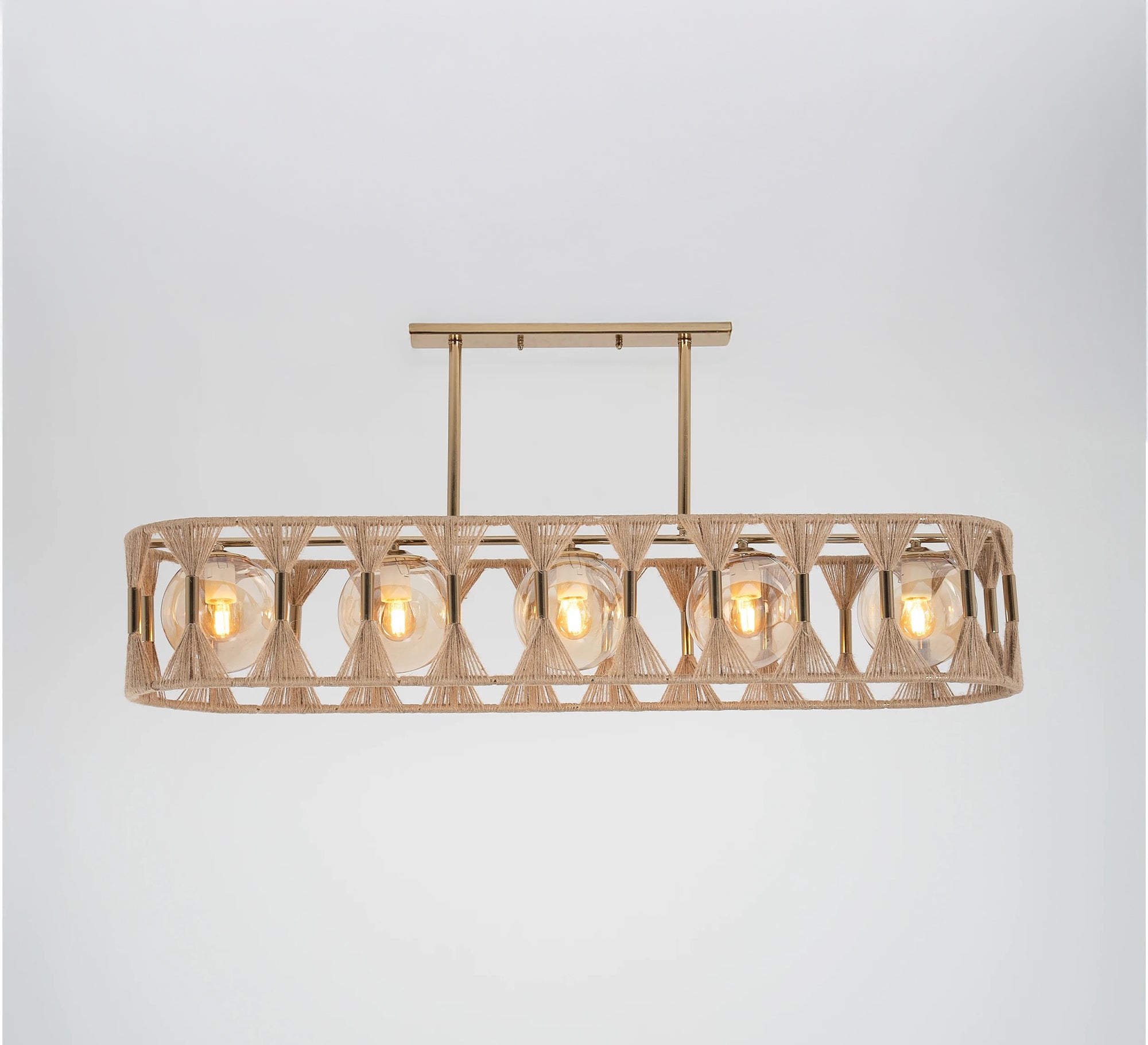 A rectangular chandelier with a geometric design - Vitrine Furniture - Ceiling lights