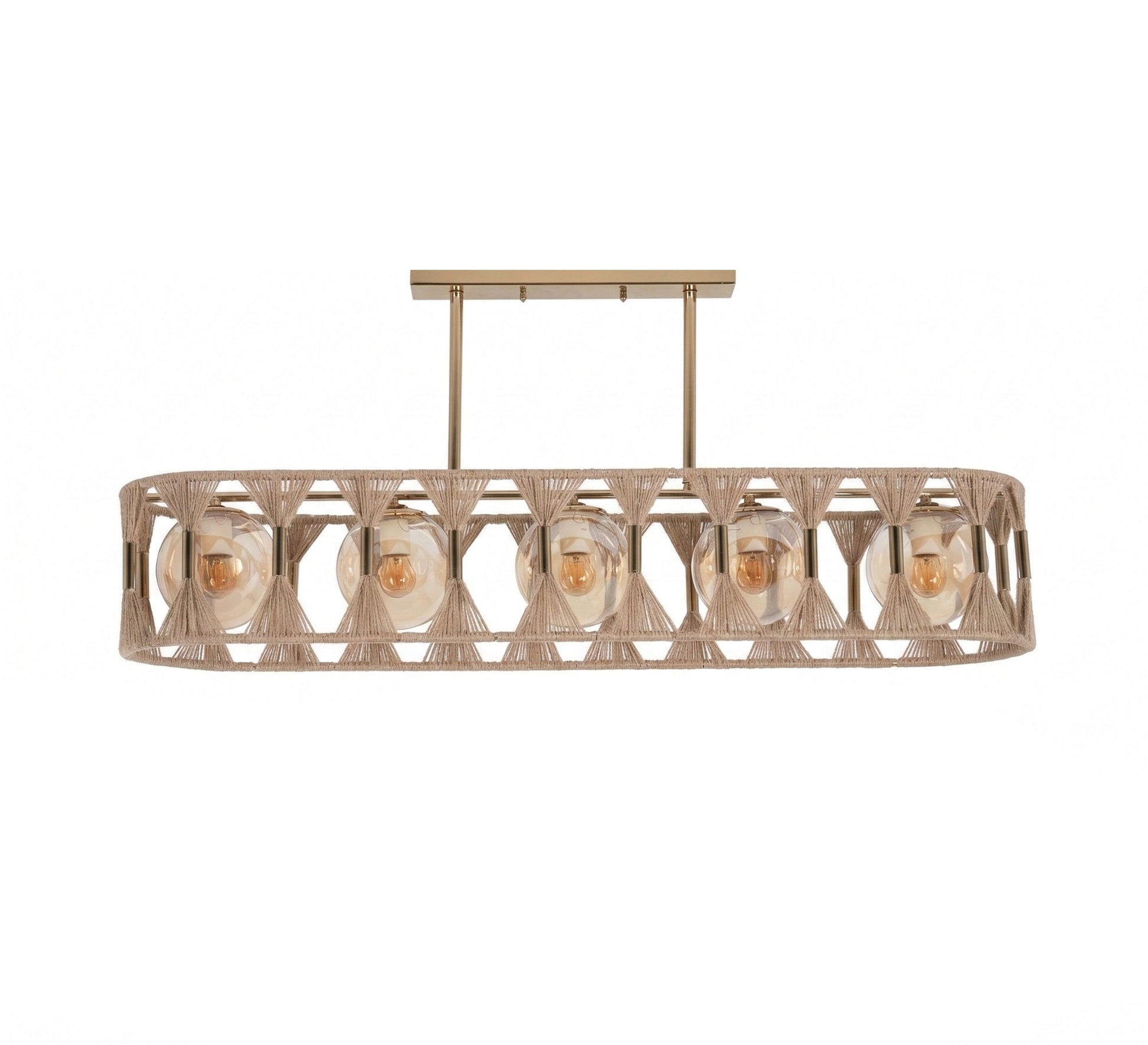 A rectangular chandelier with a geometric design - Vitrine Furniture - Ceiling lights