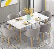A rectangular dining table with six chairs - Vitrine Furniture - Furniture
