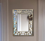 A rectangular mirror with two frames one of which is hollow wood - Vitrine Furniture - Décor