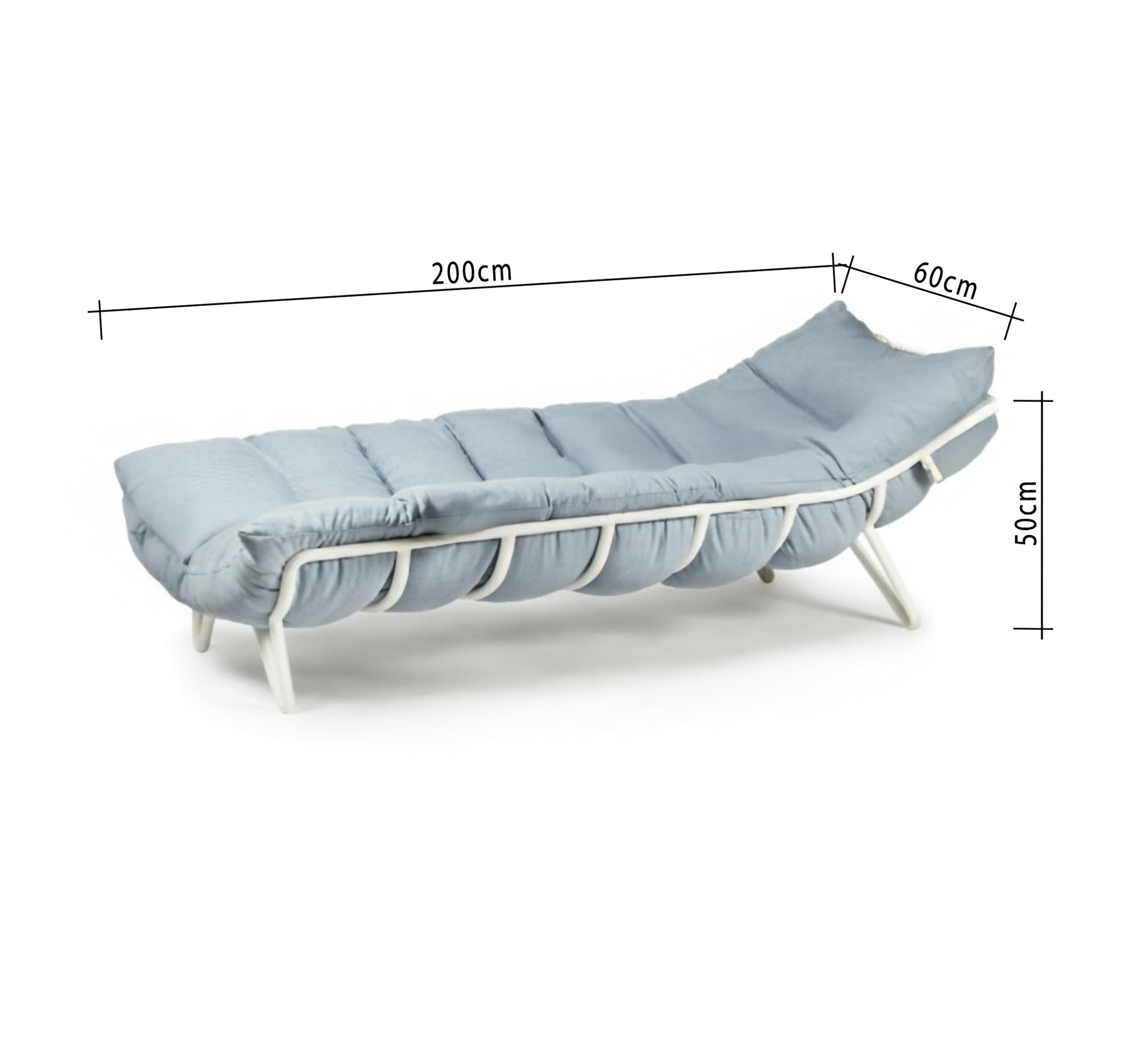 A relaxing chaise lounge in baby blue - Vitrine Furniture - Furniture