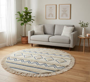 A round rug with beautiful Nubian patterns - Vitrine Furniture - Accessories