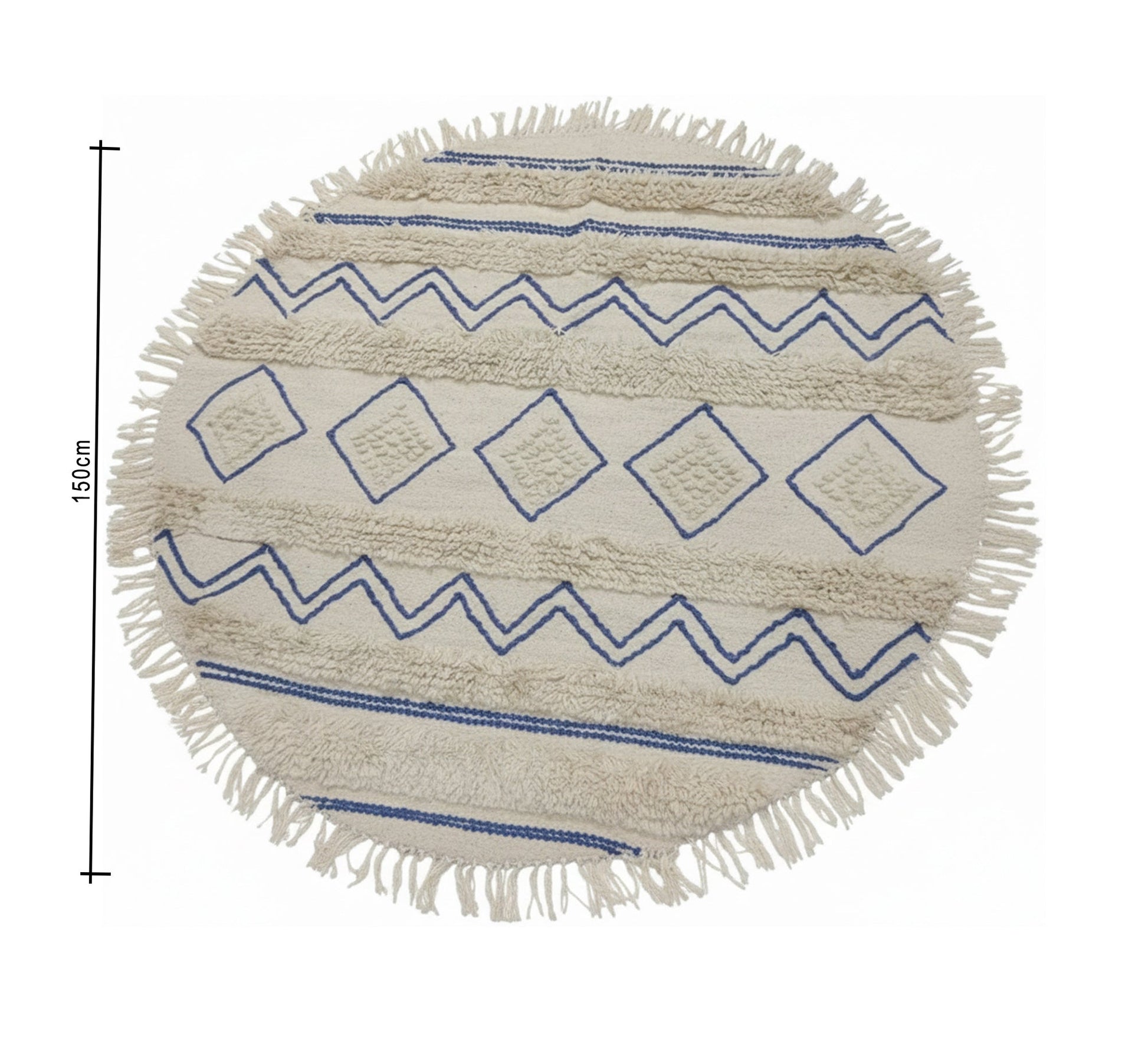 A round rug with beautiful Nubian patterns - Vitrine Furniture - Accessories