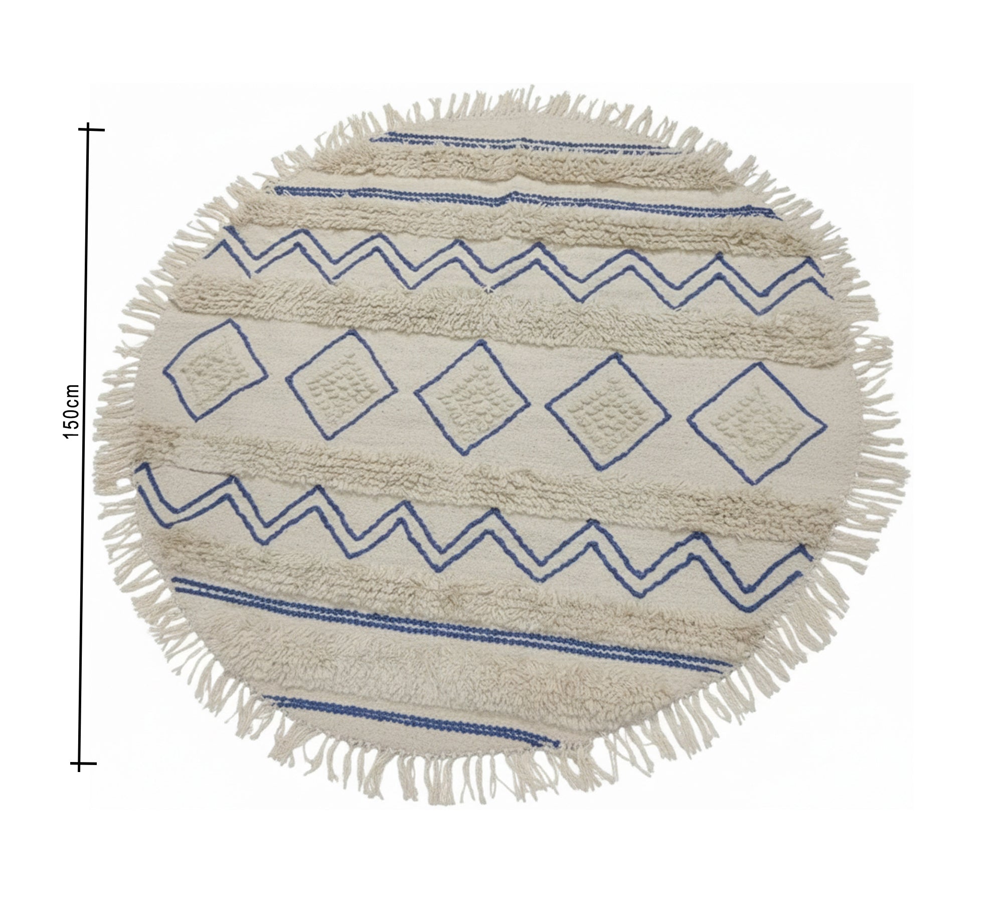A round rug with beautiful Nubian patterns - Vitrine Furniture - Accessories