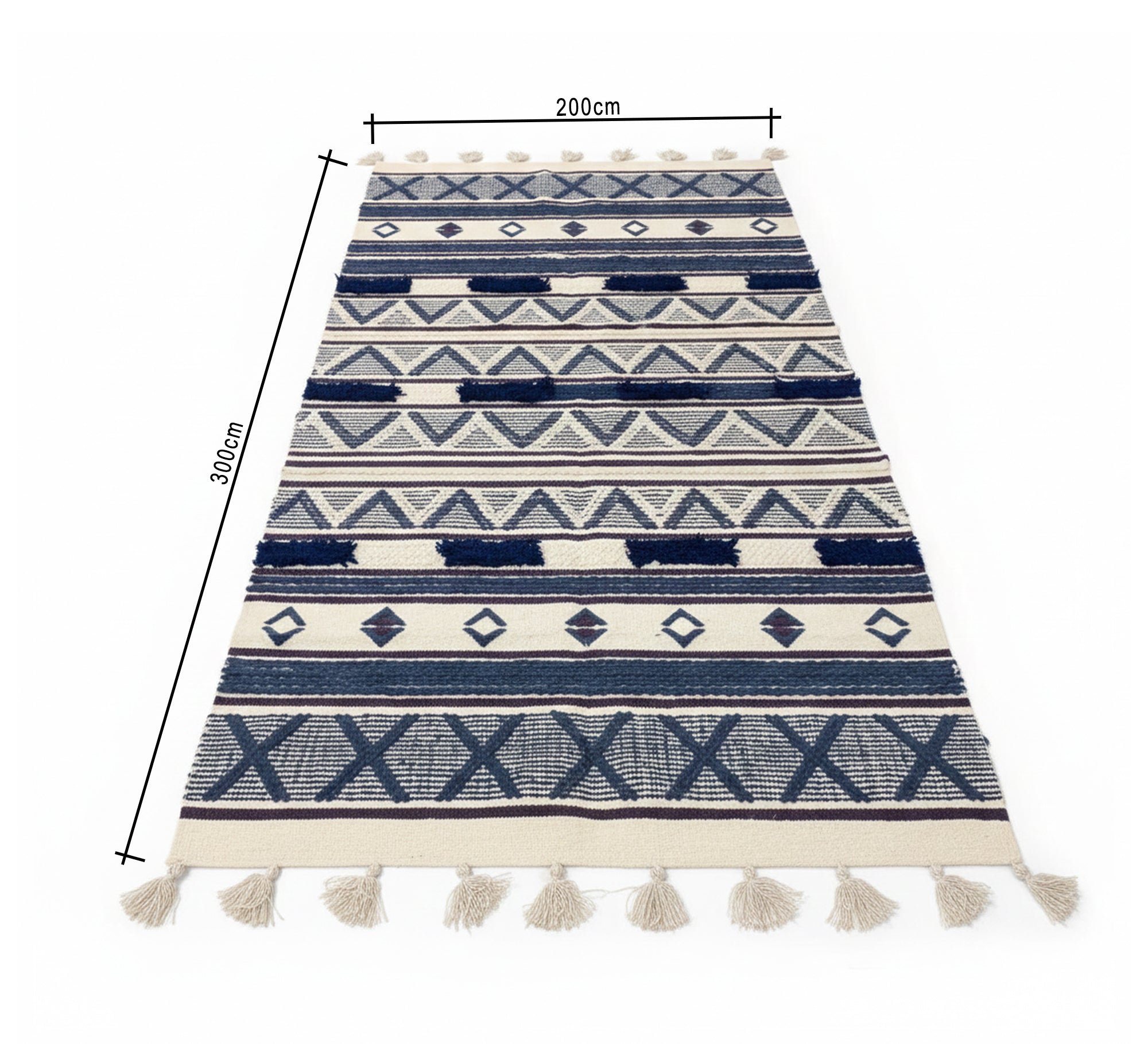 A rug embroidered with geometric patterns of life - Vitrine Furniture - Accessories