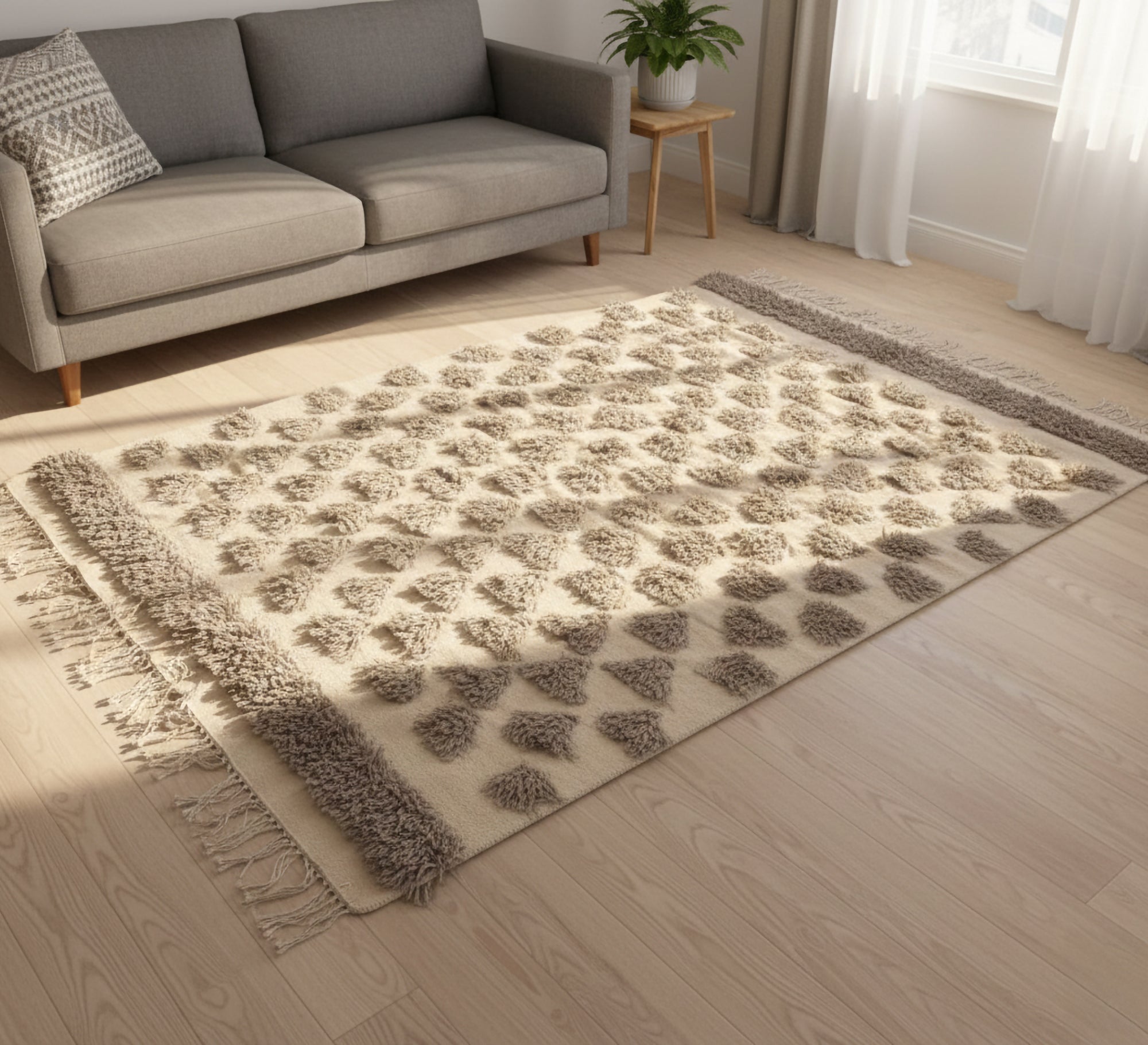 A rug featuring a wide shag border - Vitrine Furniture - Accessories
