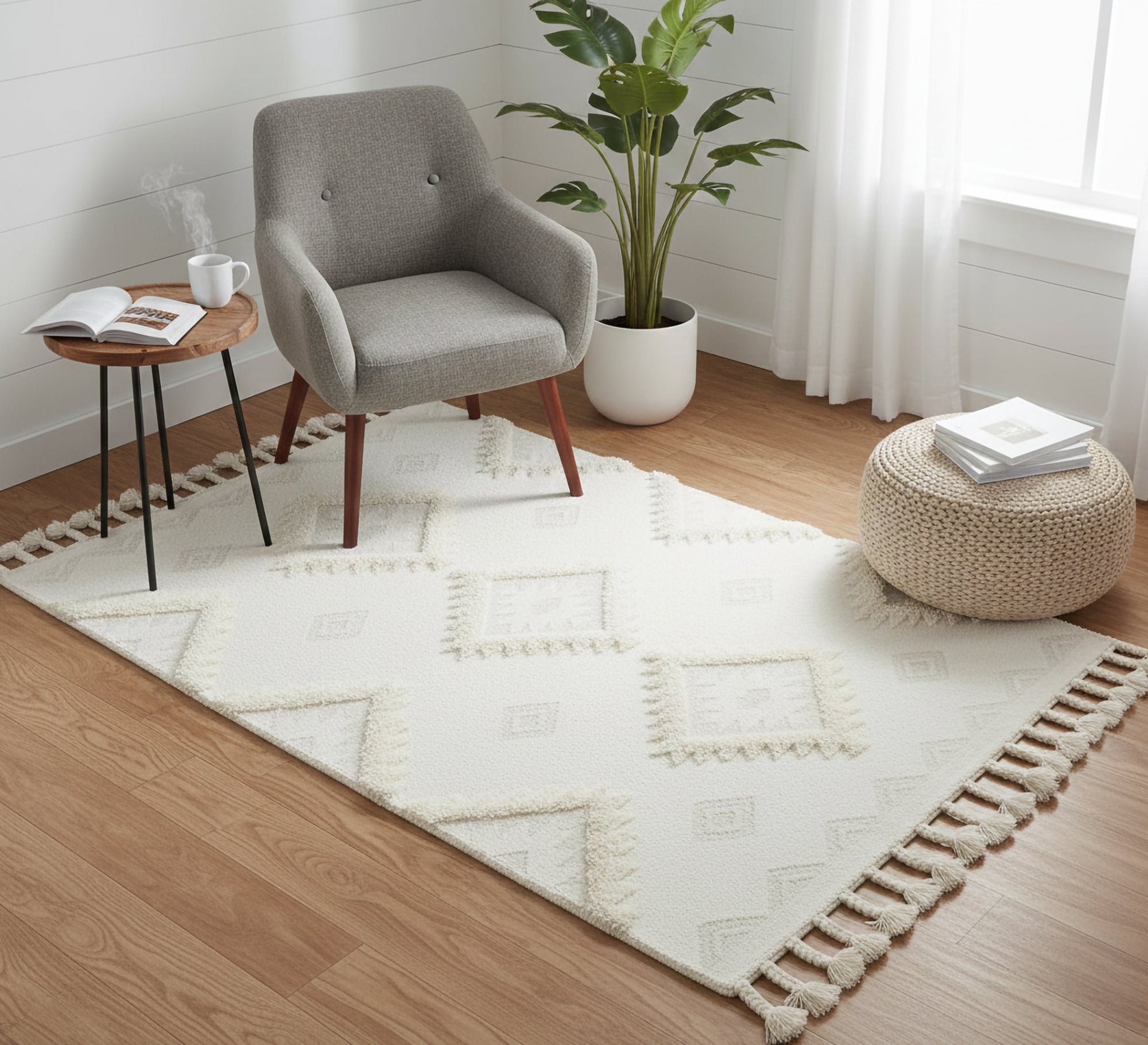 A rug featuring geometric patterns - Vitrine Furniture - Accessories