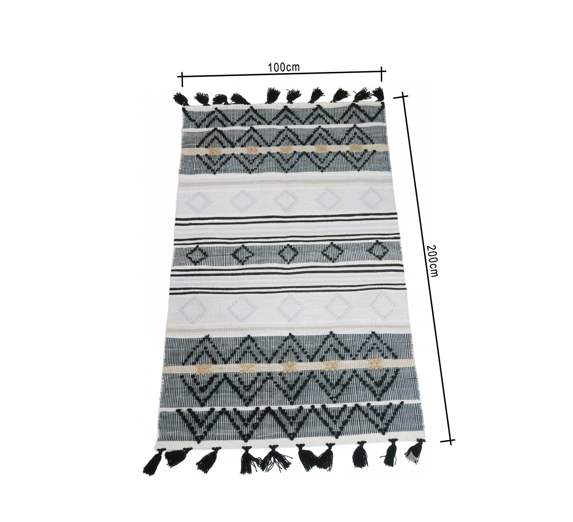 A rug in solid colors with diamond patterns - Vitrine Furniture - Accessories
