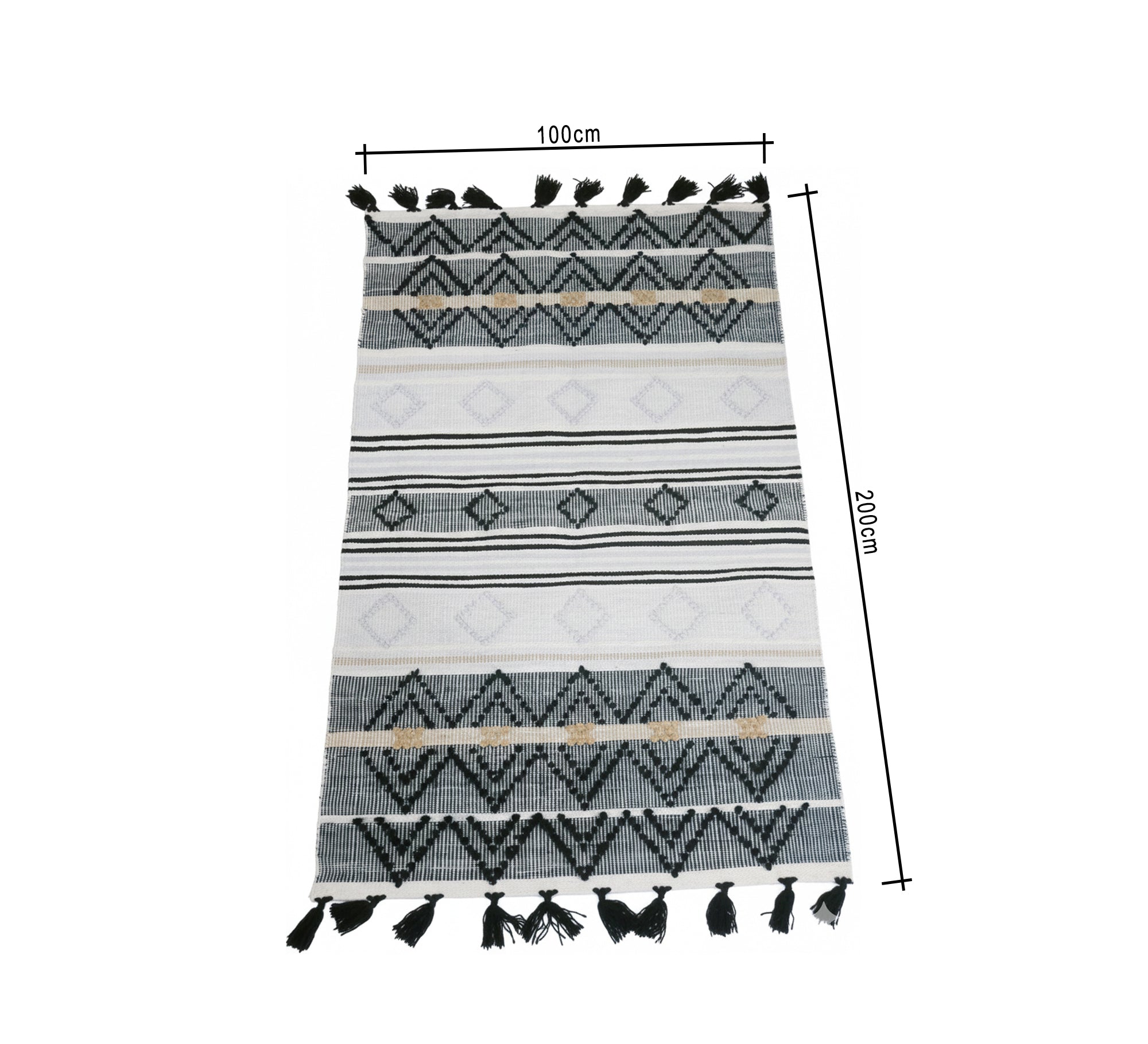 A rug in solid colors with diamond patterns - Vitrine Furniture - Accessories